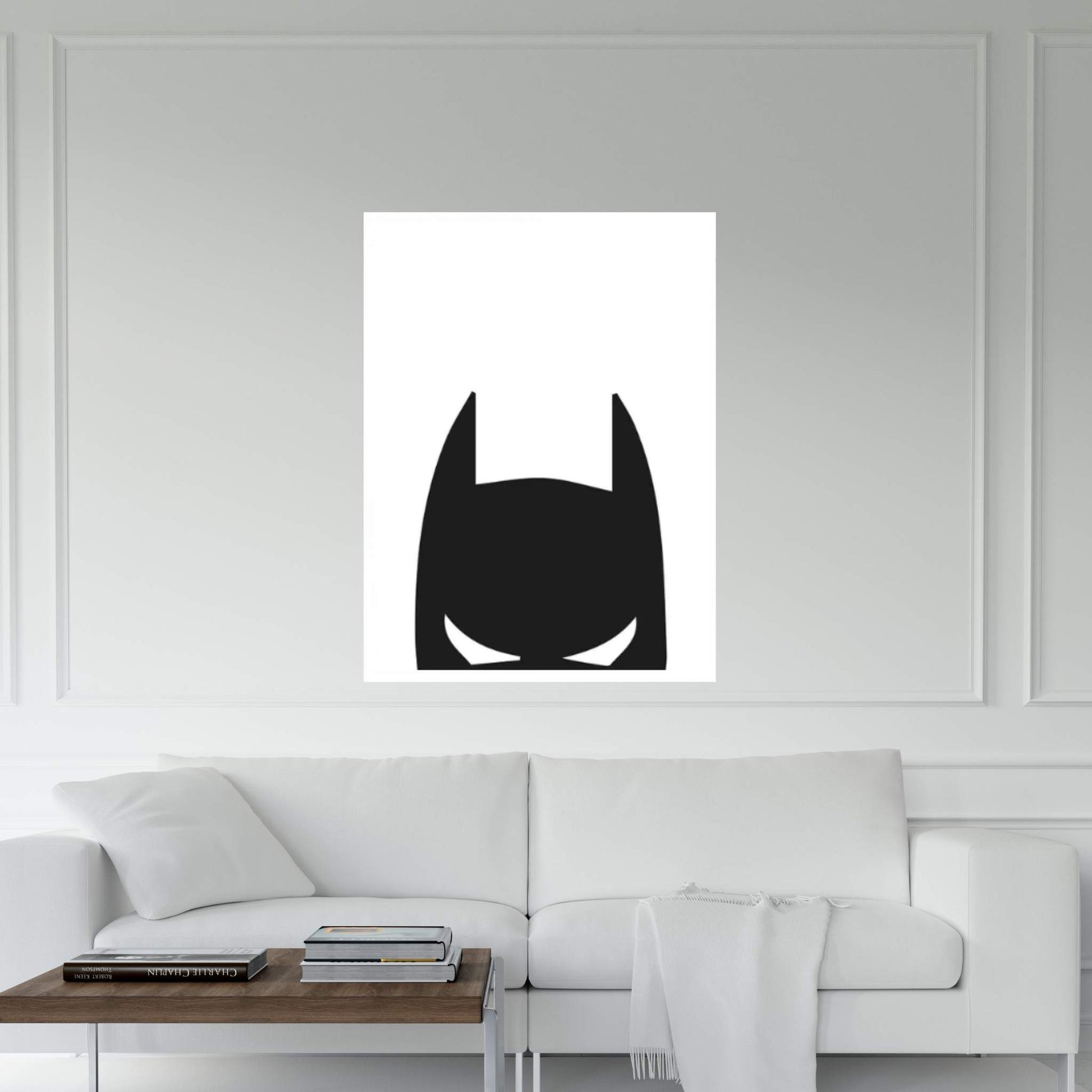 Batman Head Canvas Wall Art - Y Canvas