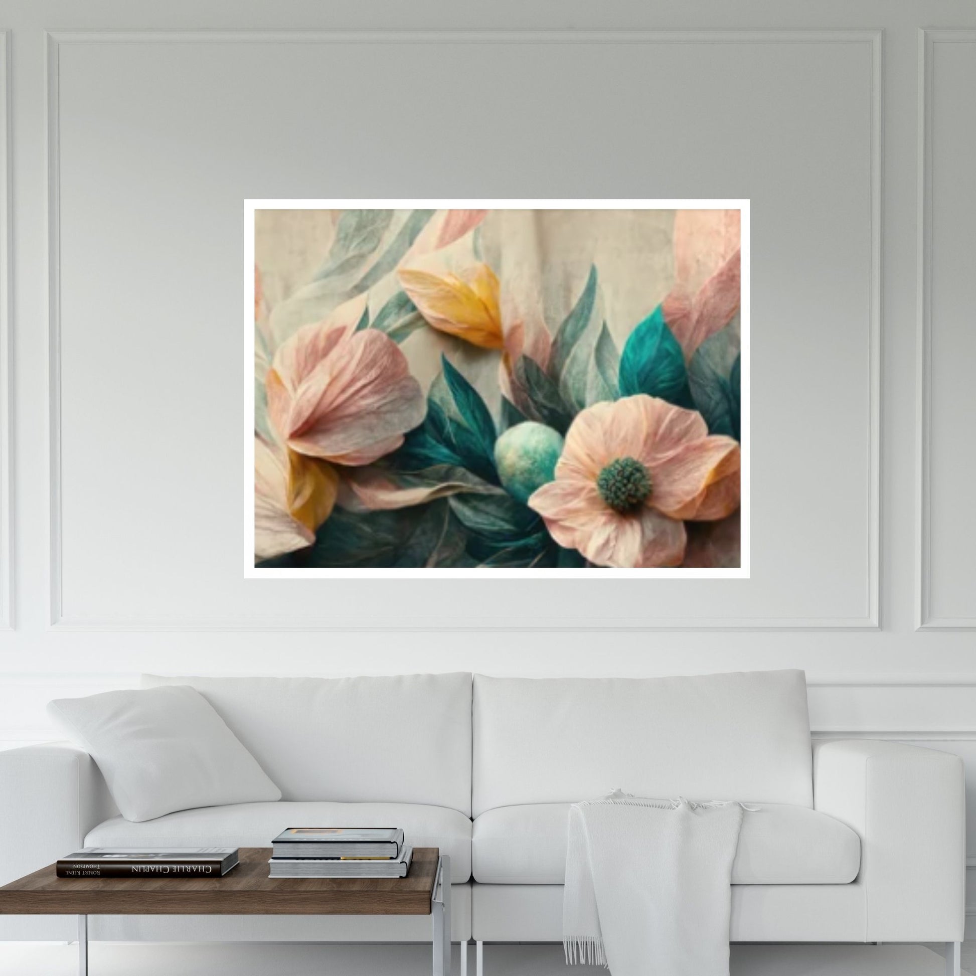 Colorful Wild Flower Canvas Print | Framed Wall Art-Flowers in the style of watercolor Canvas Wall Art - Y Canvas