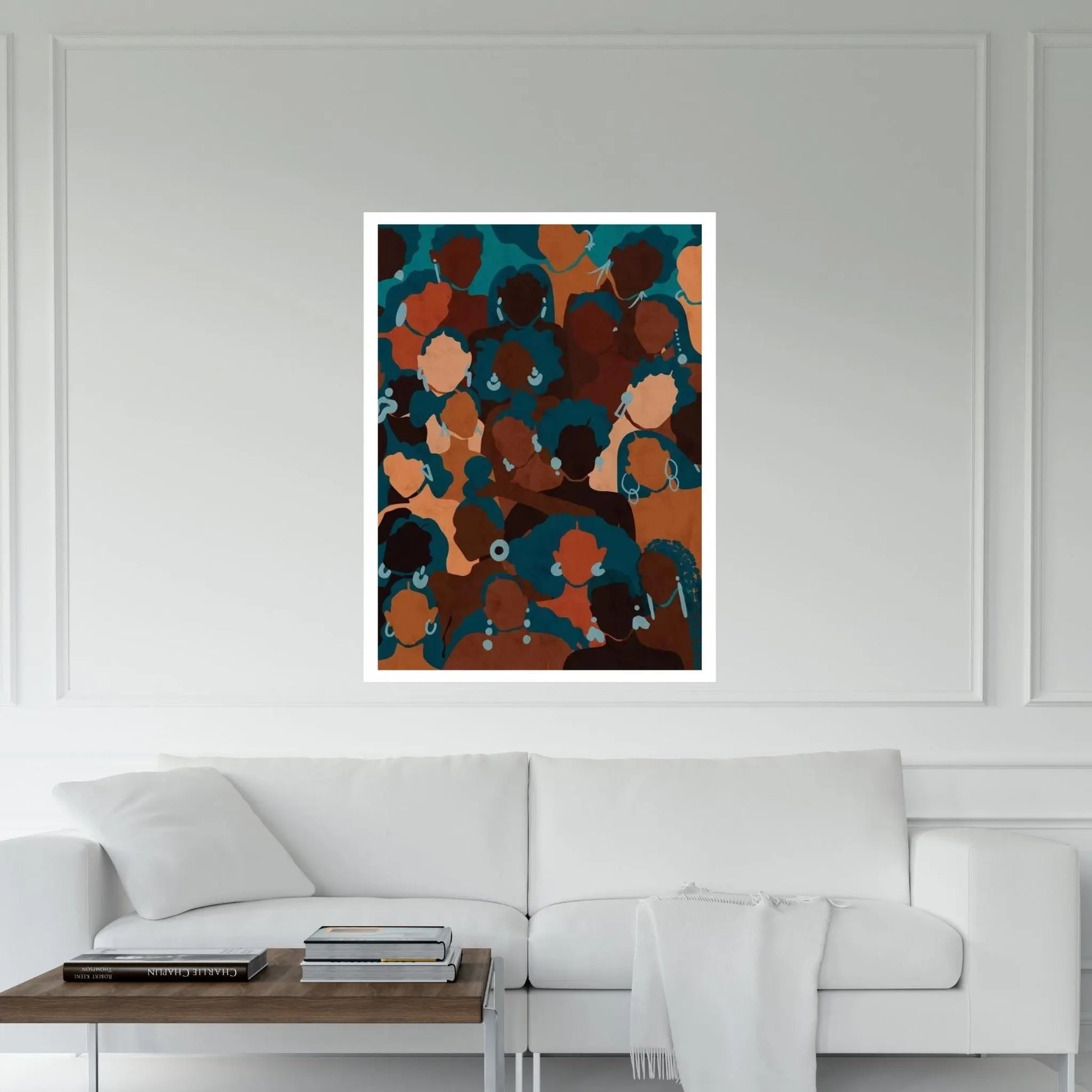 Aqua Womxn Canvas Wall Art - Y Canvas