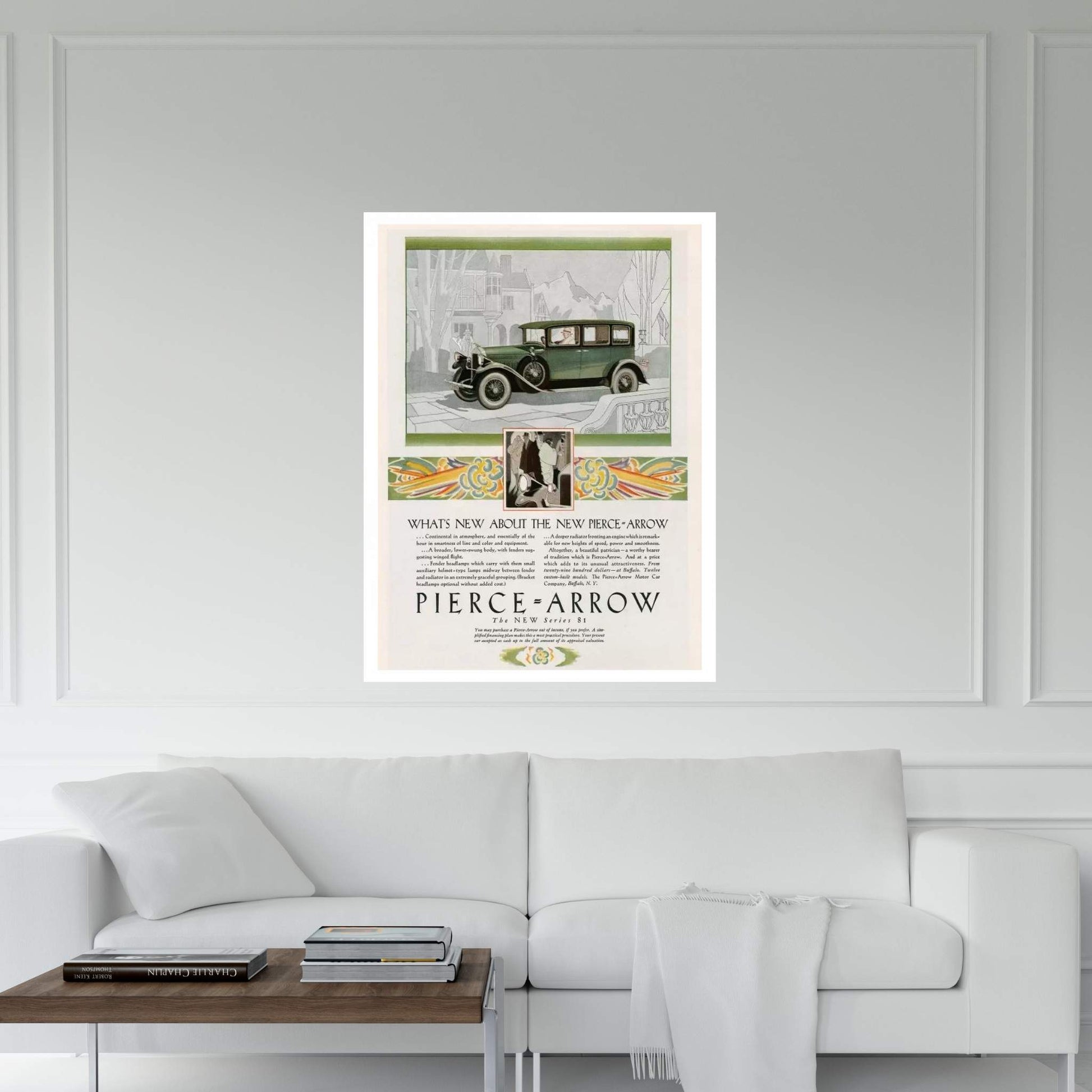 1928 Pierce-Arrow Magazine Advert Canvas Wall Art - Y Canvas