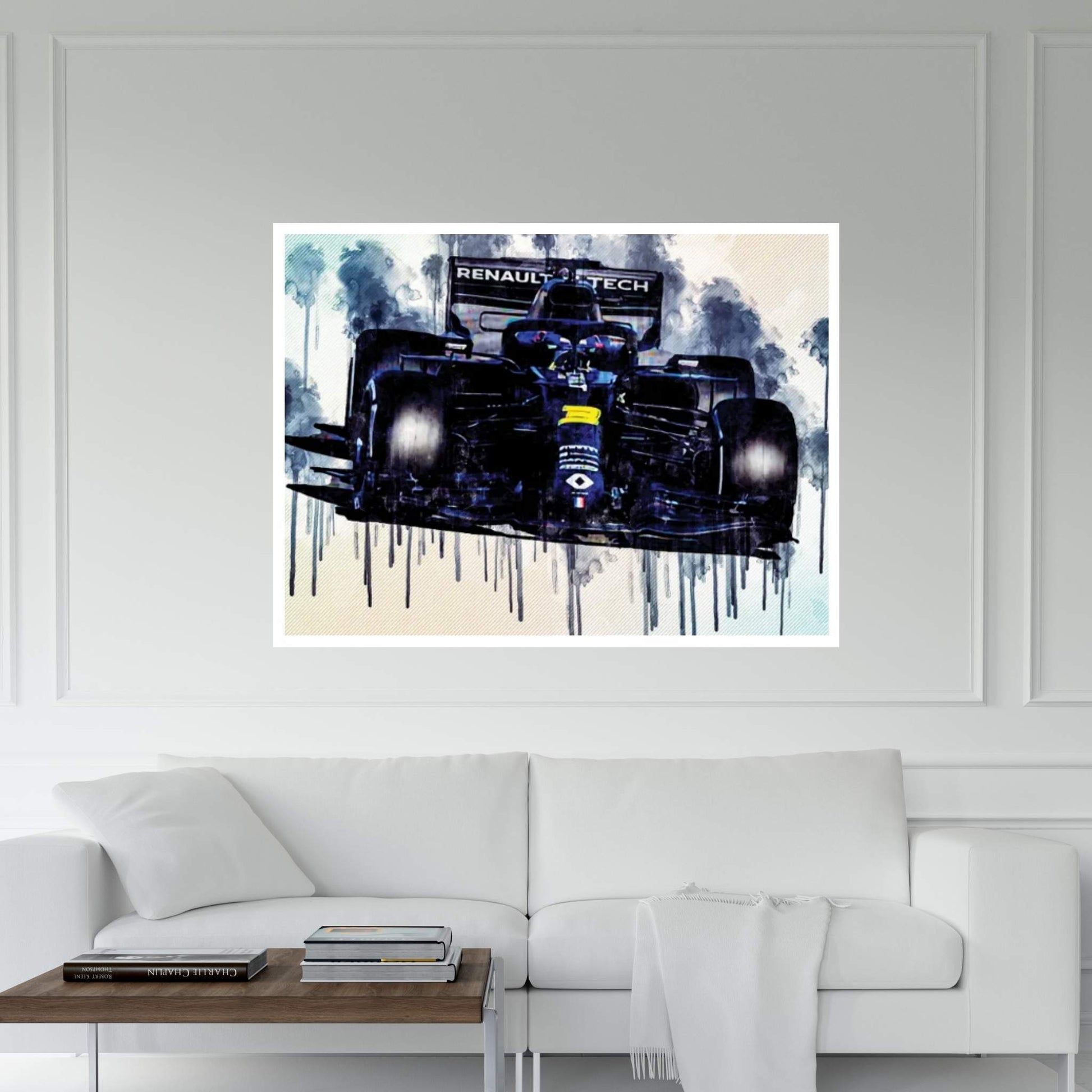 Daniel Ricciardo Renault Rs20 On Track Raceway 2020 F1 Cars Canvas Wall Art - Y Canvas