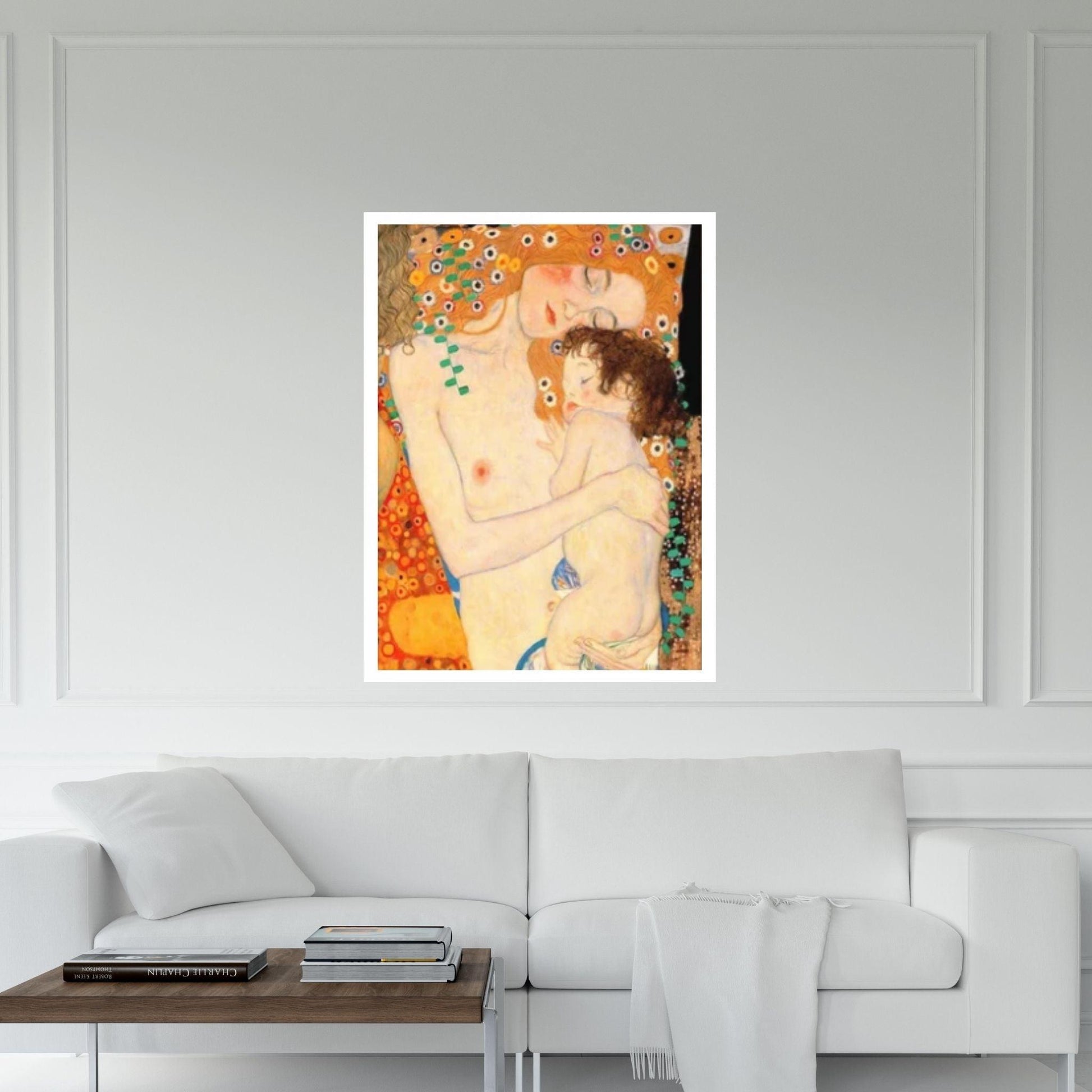 Mother And Child Art Canvas Poster By Gustav Klimt Art, Gustav Klimt Canvas - Y Canvas