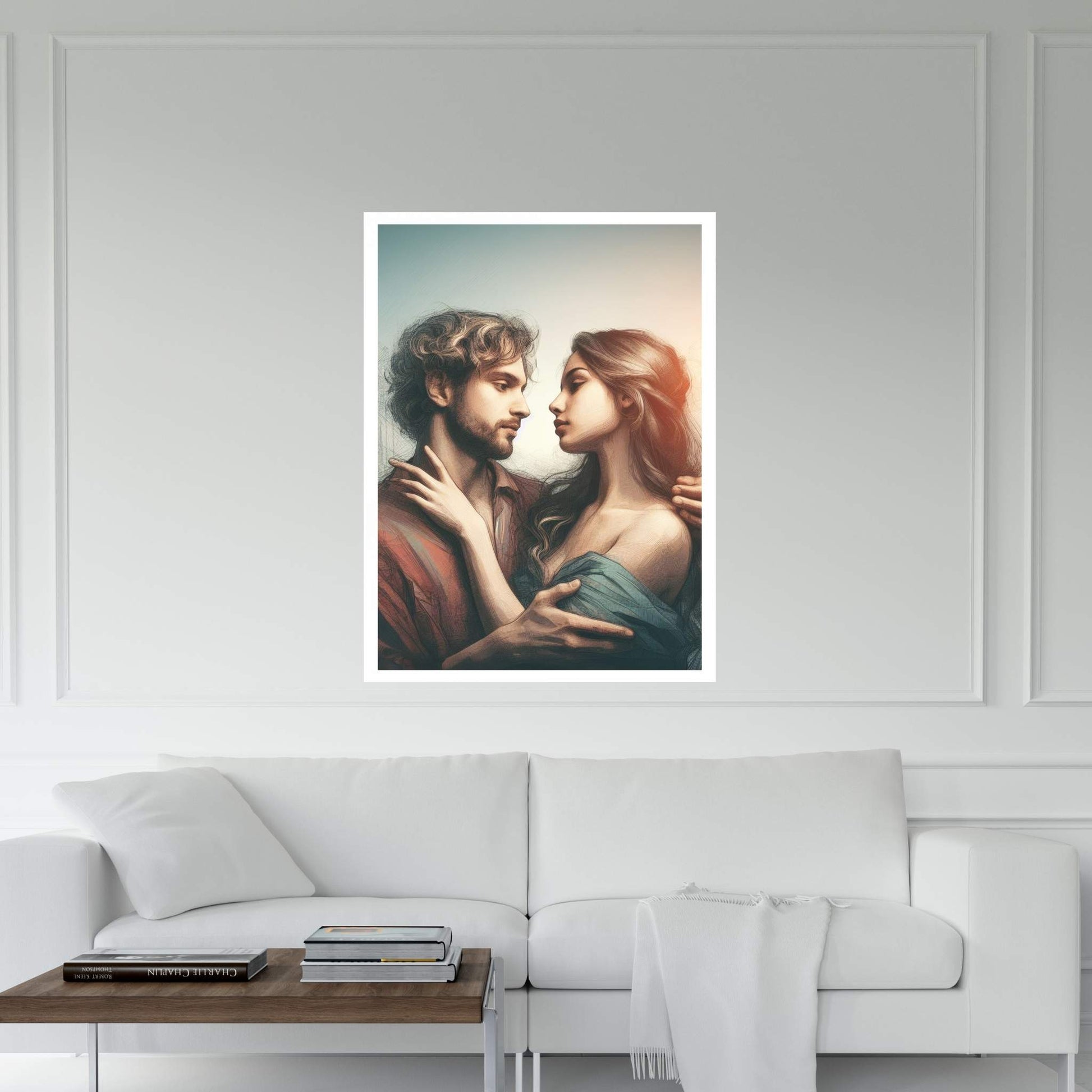 Love Couple Renaissance Style Canvas Wall Art - Y Canvas