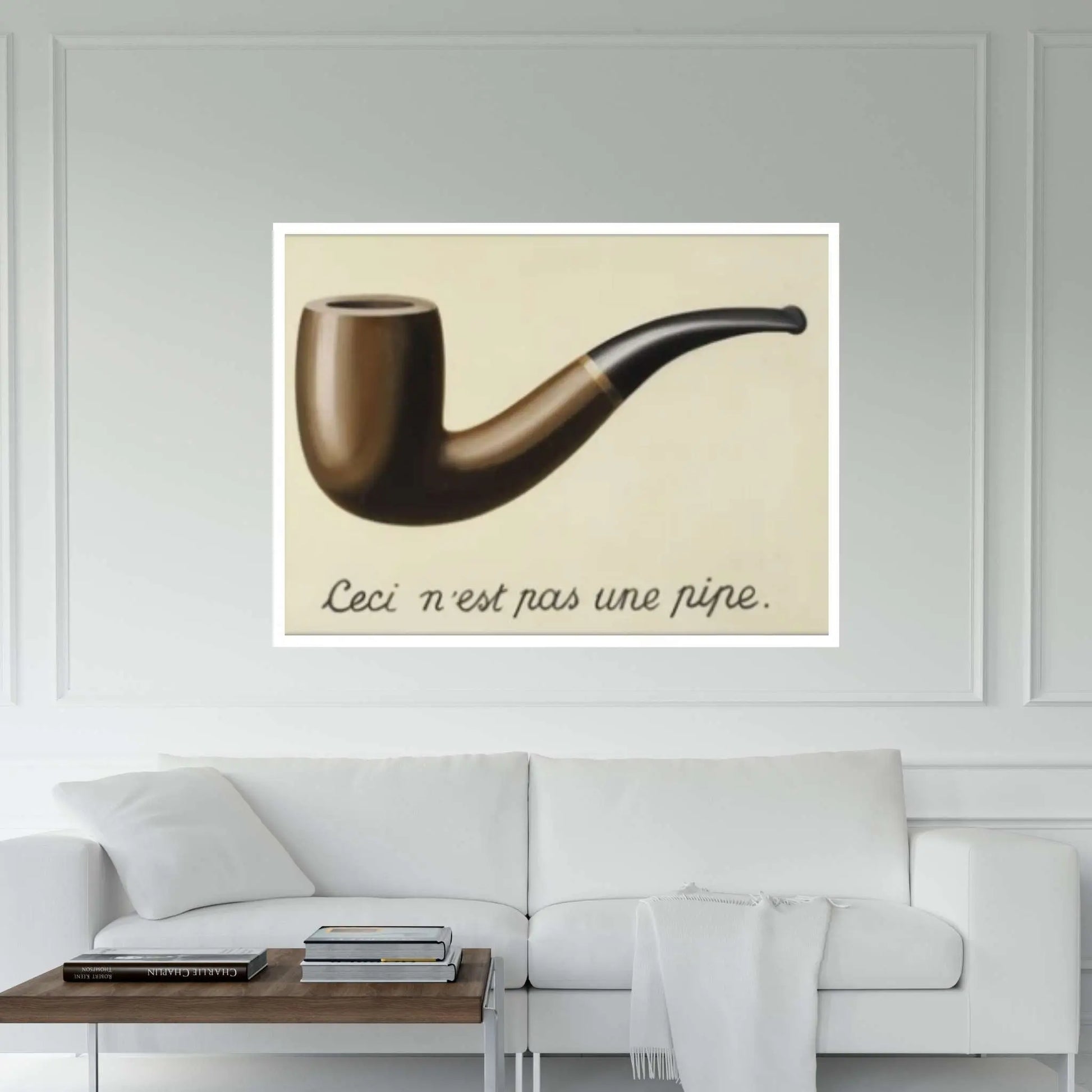 Large René Magritte, The Treason of Images, Wall Decor, Reproduction of Classic Art - Y Canvas