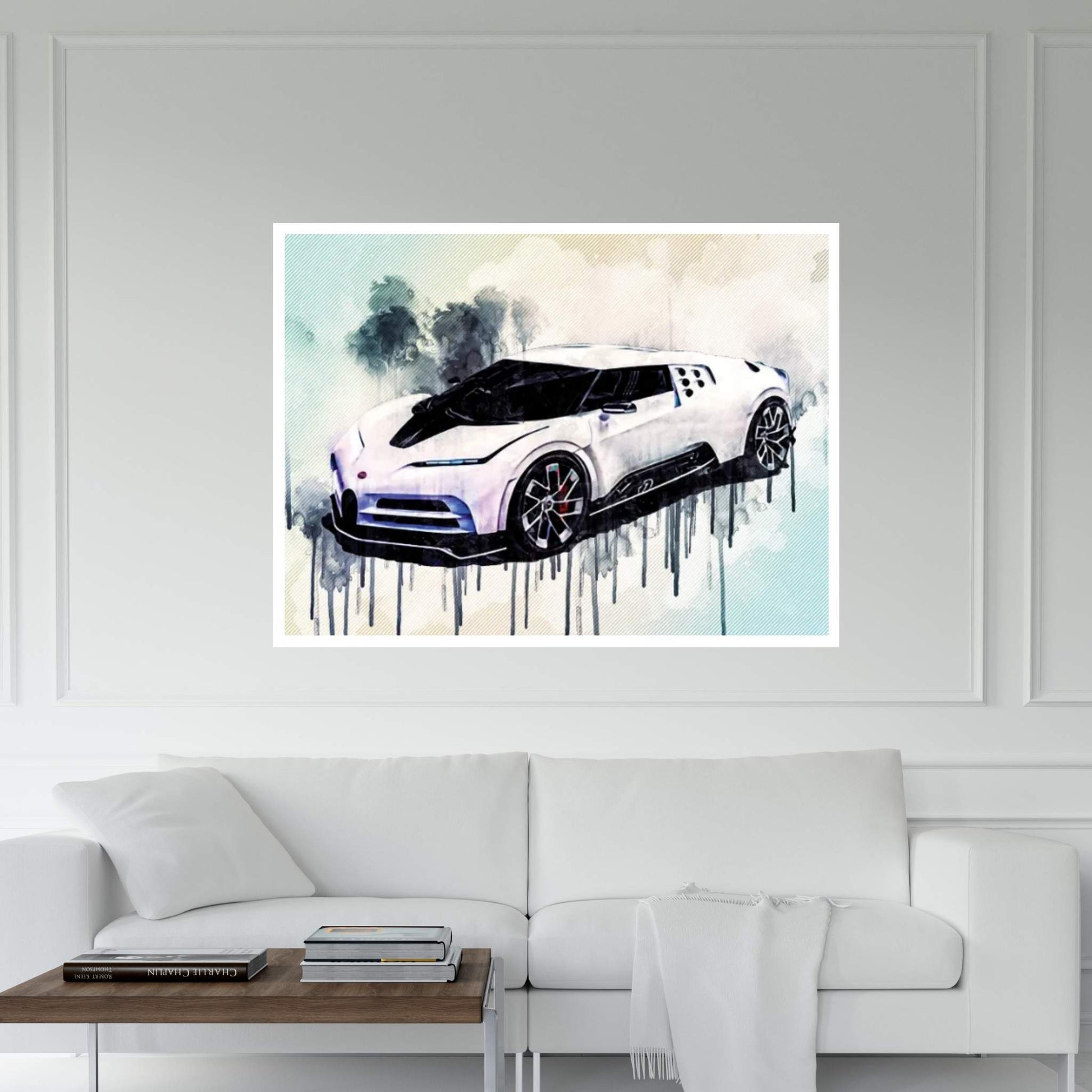 2020 Bugatti Centodieci Front View Exterior Hypercar Canvas Wall Art - Y Canvas