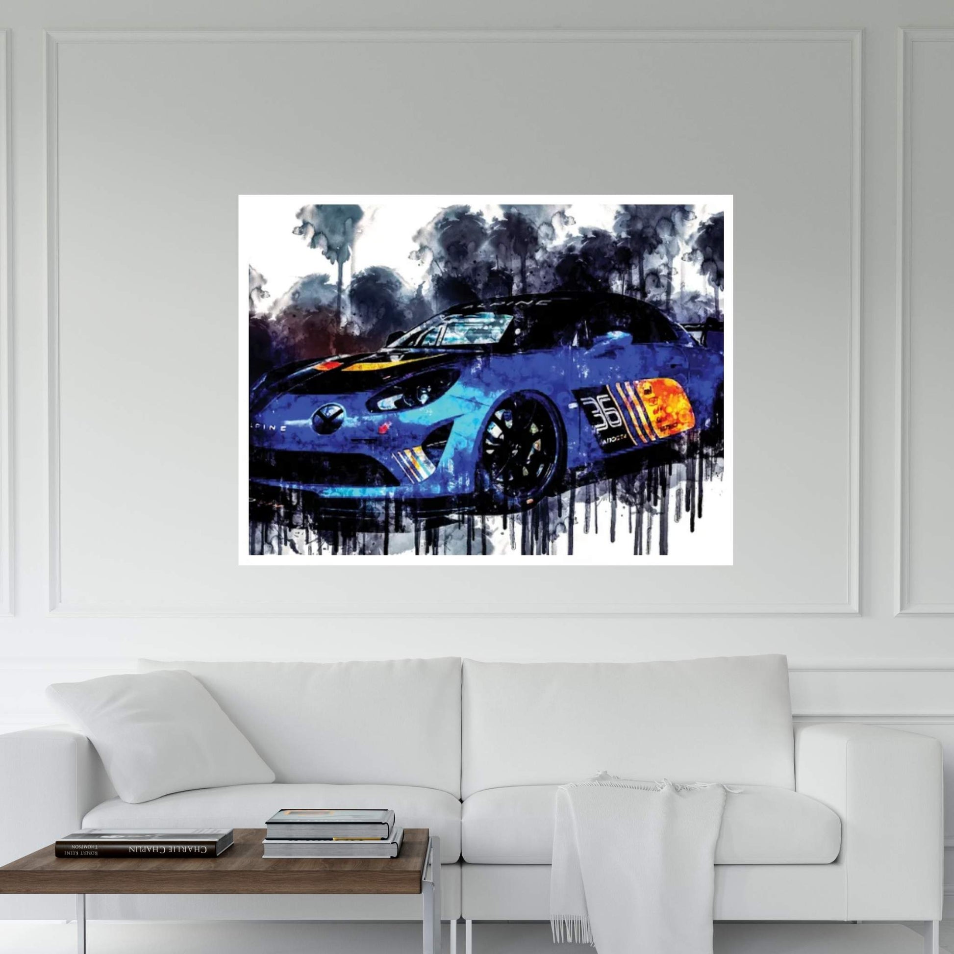 Car 2018 Alpine A110 GT4 Canvas Wall Art - Y Canvas