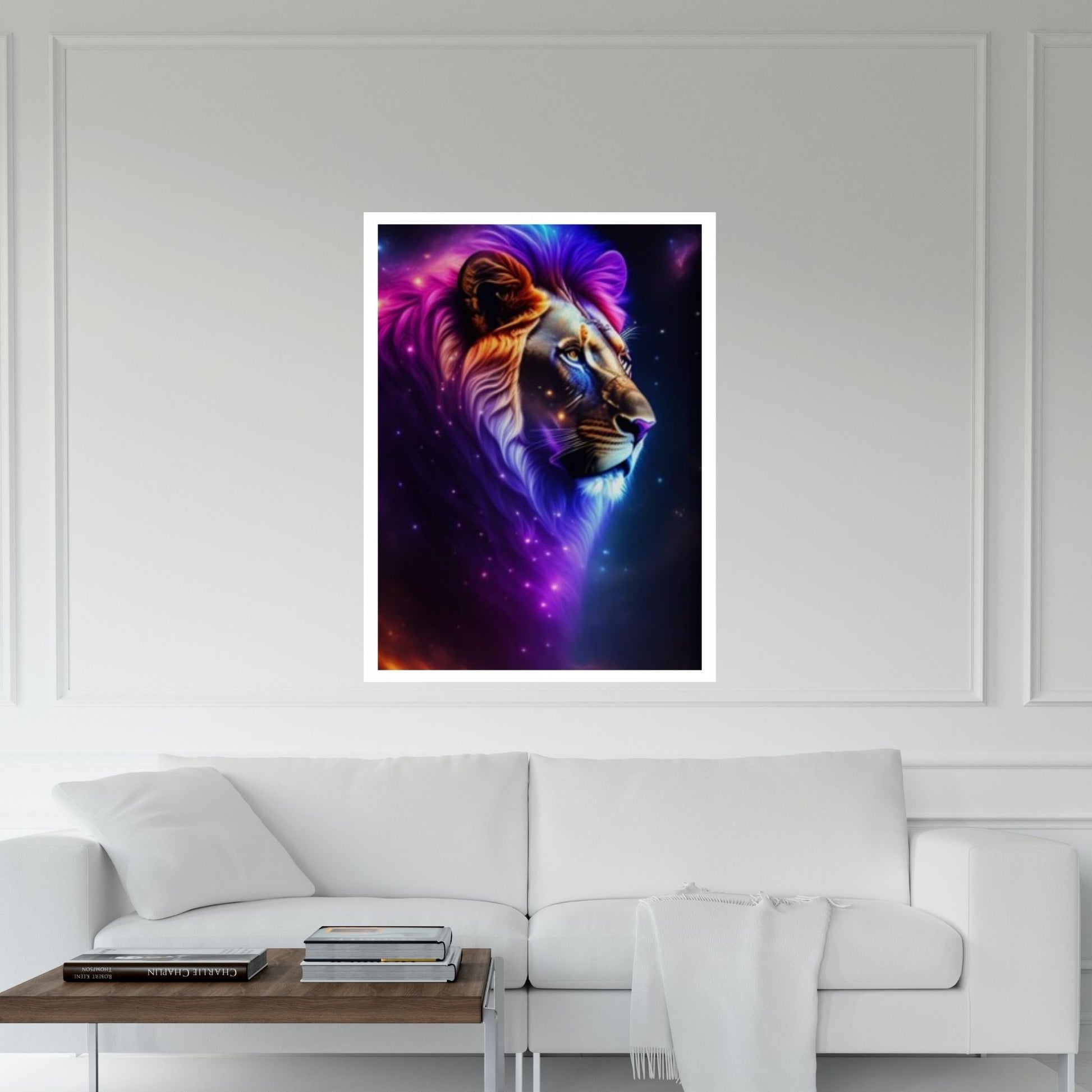 Animal Lion Canvas Wall Art, Creative Animal Modeling Wall Art - Y Canvas