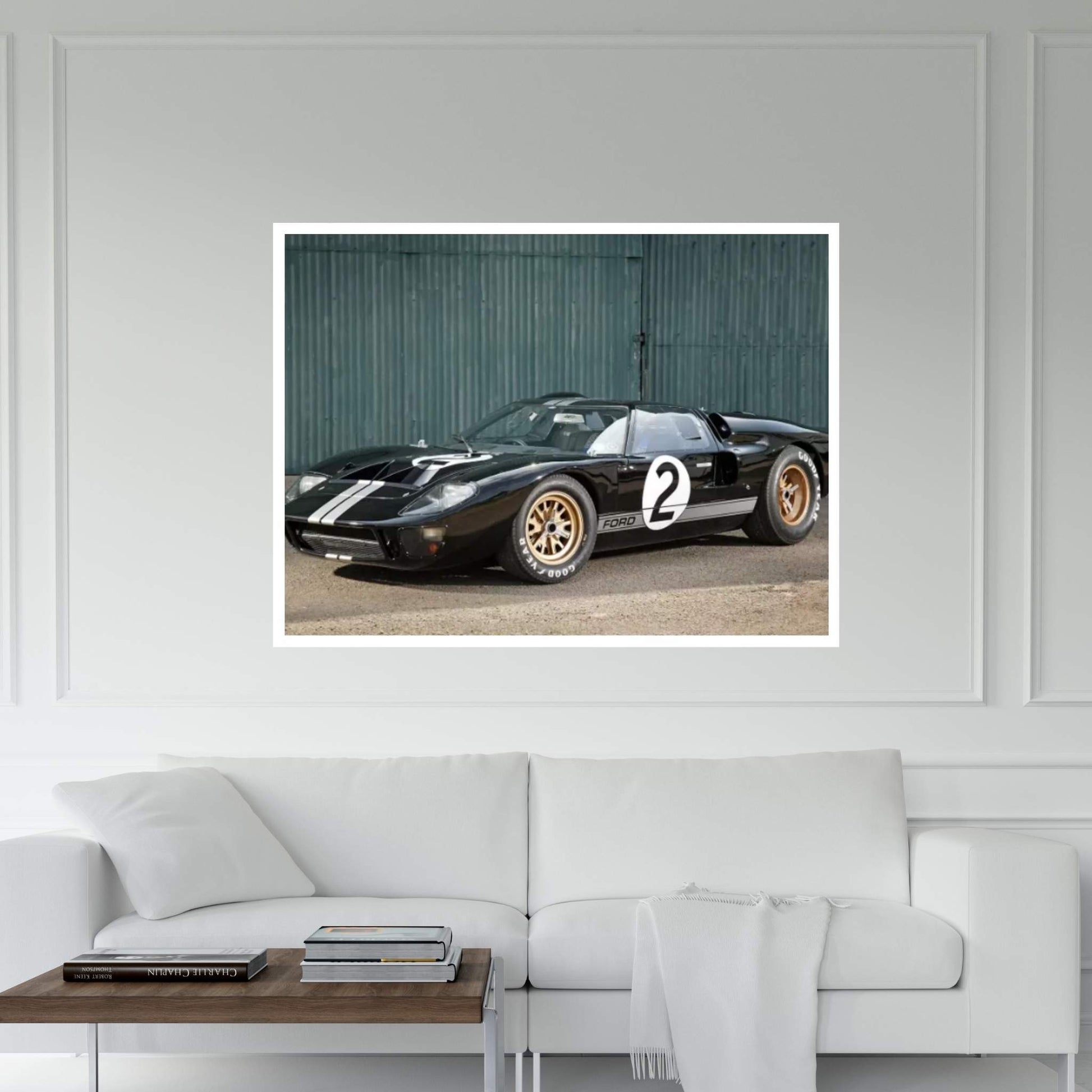 Ford Gt40 Le Mans Race Car, 1966 Canvas Wall Art - Y Canvas