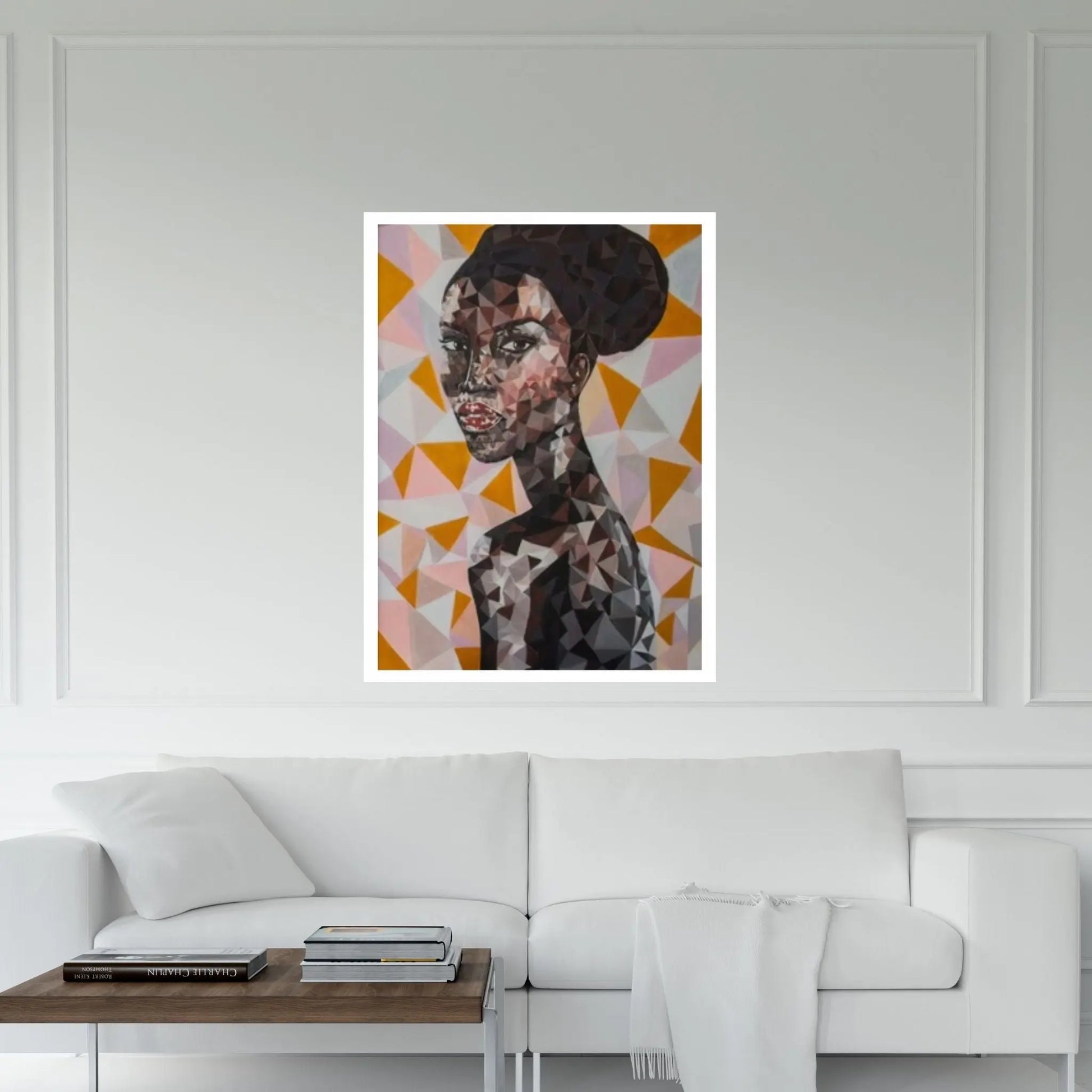 African Black Woman Portrait, Afro Art, African Woman Makeup Wall Art - Y Canvas