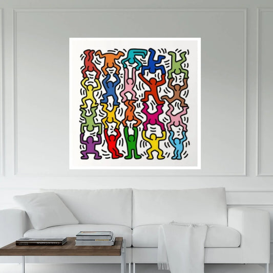 Keith Haring Artwork, Street Art Print, Keith Haring Painting - Y Canvas