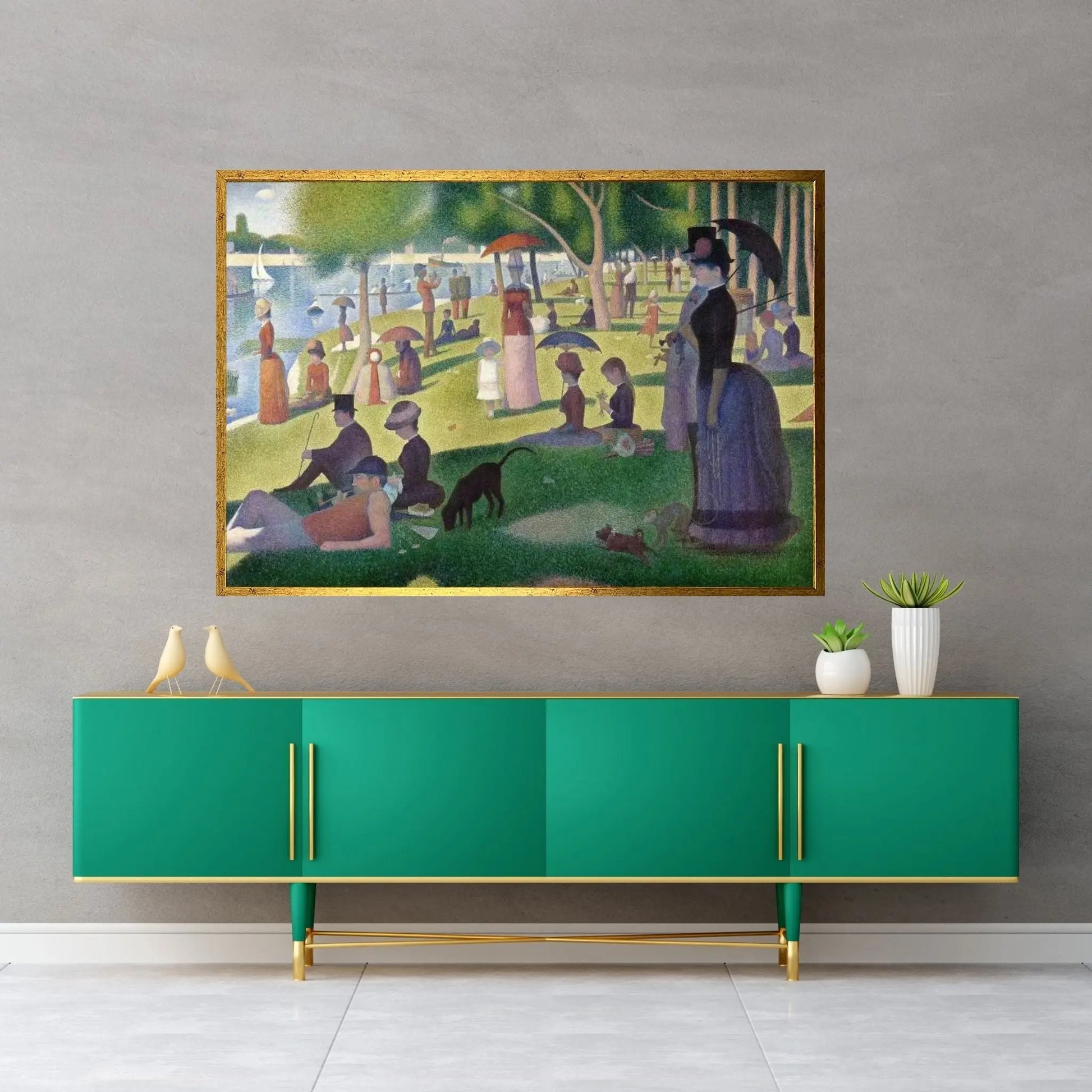 Sunday Afternoon on the Island of La Grande Jatte Canvas Wall Art - Y Canvas