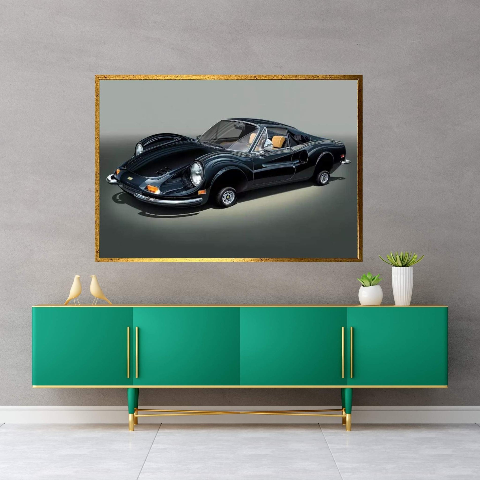 Ferrari Dino Canvas Wall Art - Y Canvas