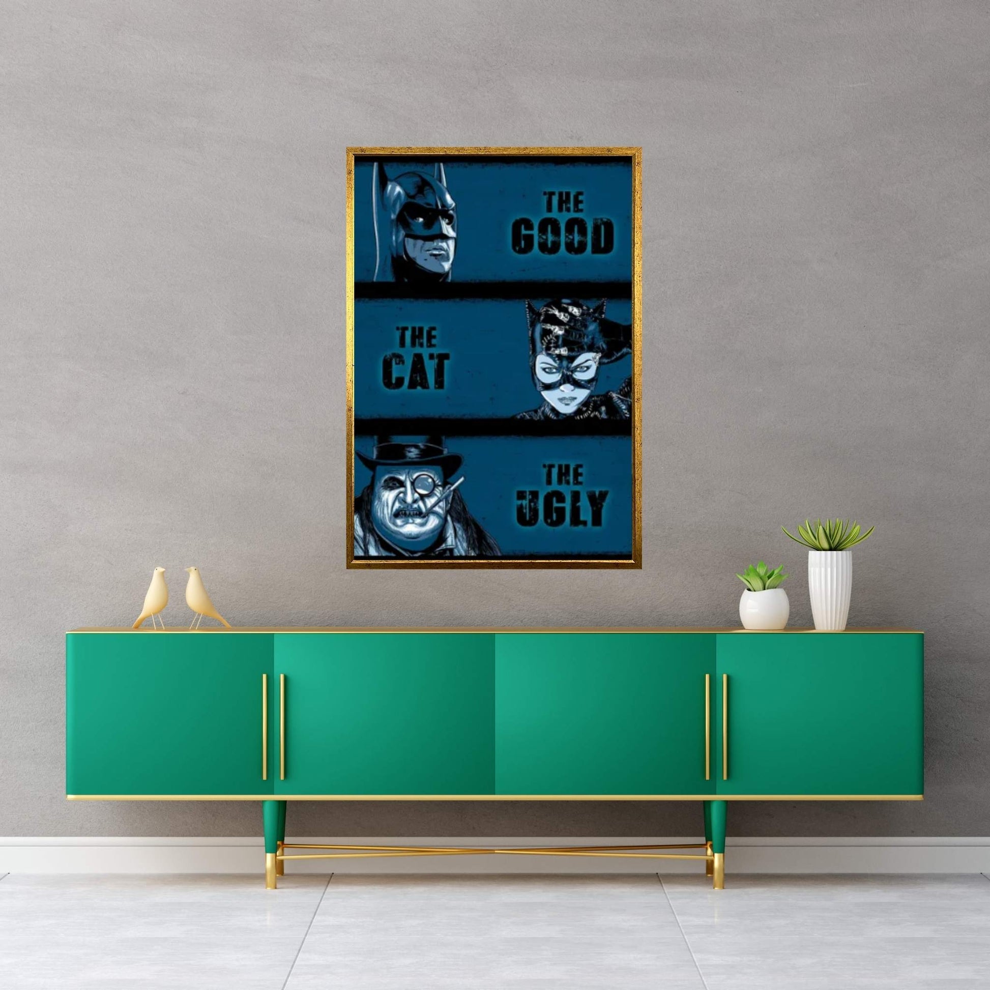 The Good The Cat And The Ugly Canvas Wall Art - Y Canvas