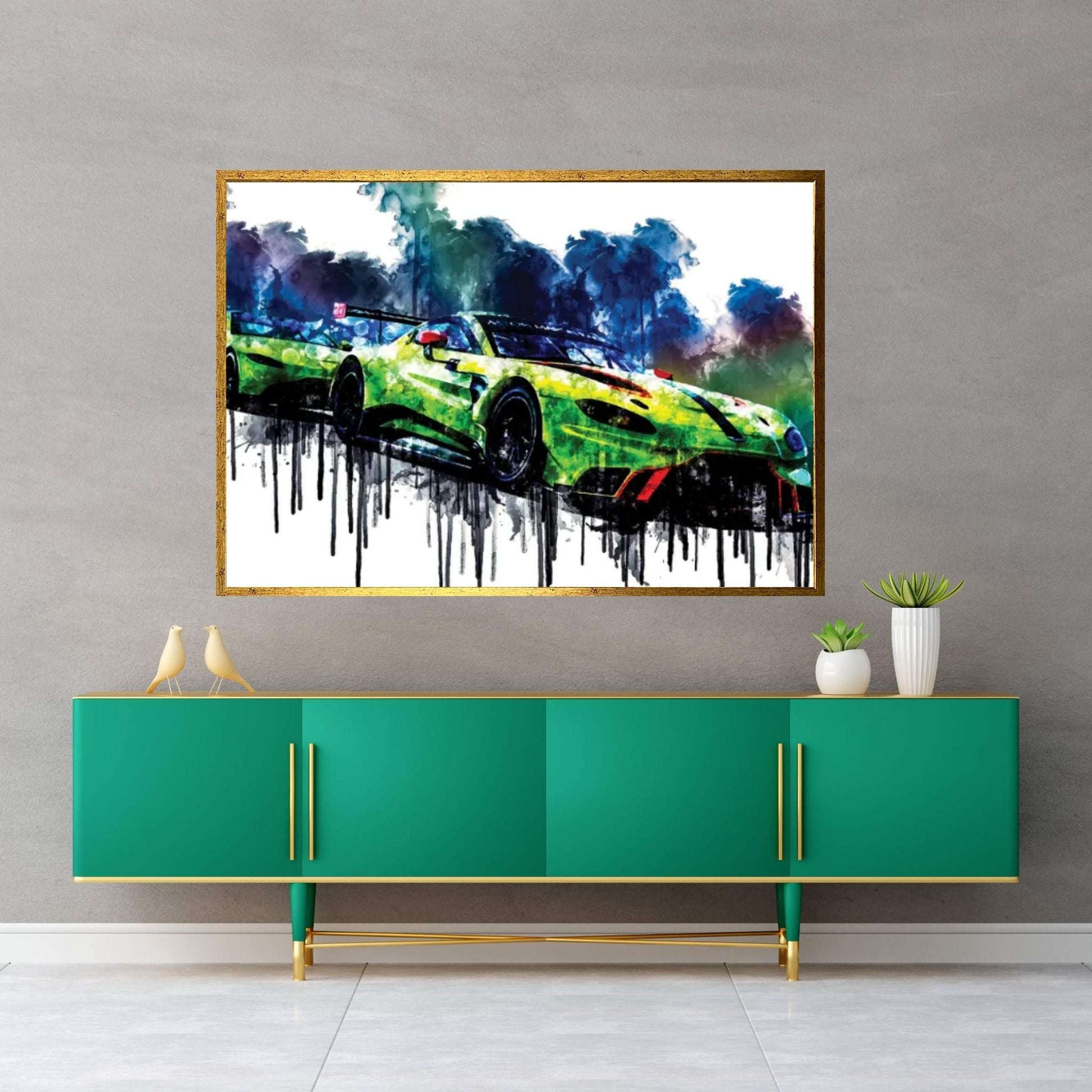 2018 Aston Martin Vantage GTE Canvas Wall Art - Y Canvas