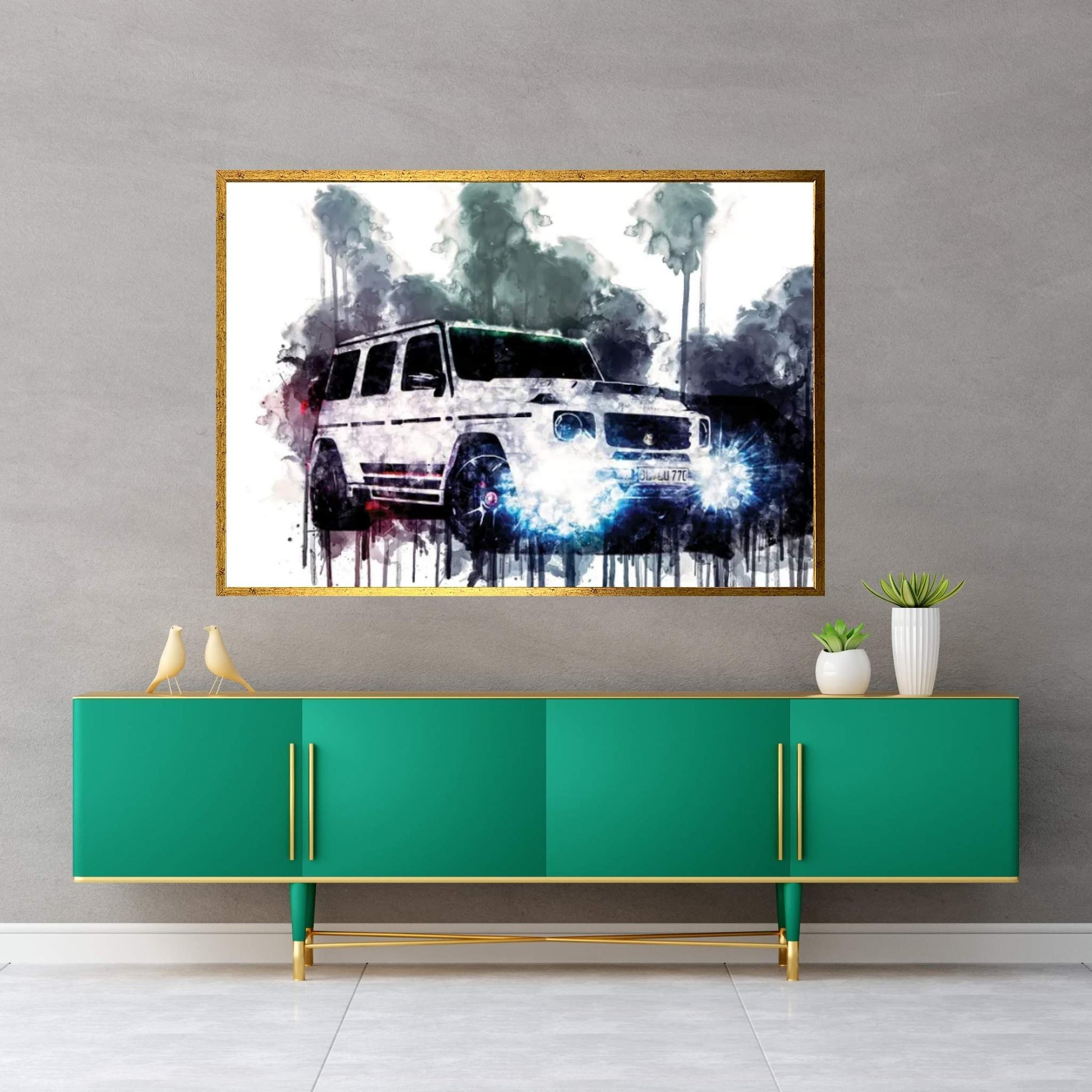 Car 2019 Mercedes AMG G63 Canvas Wall Art - Y Canvas