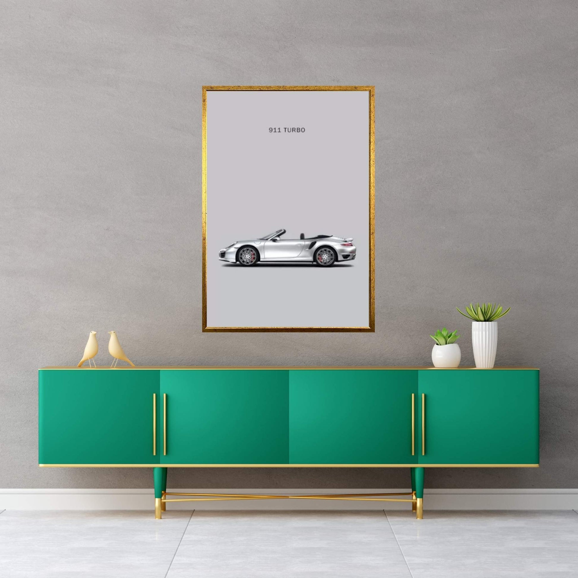 Porsche 911 Turbo Cabriolet Canvas Wall Art - Y Canvas