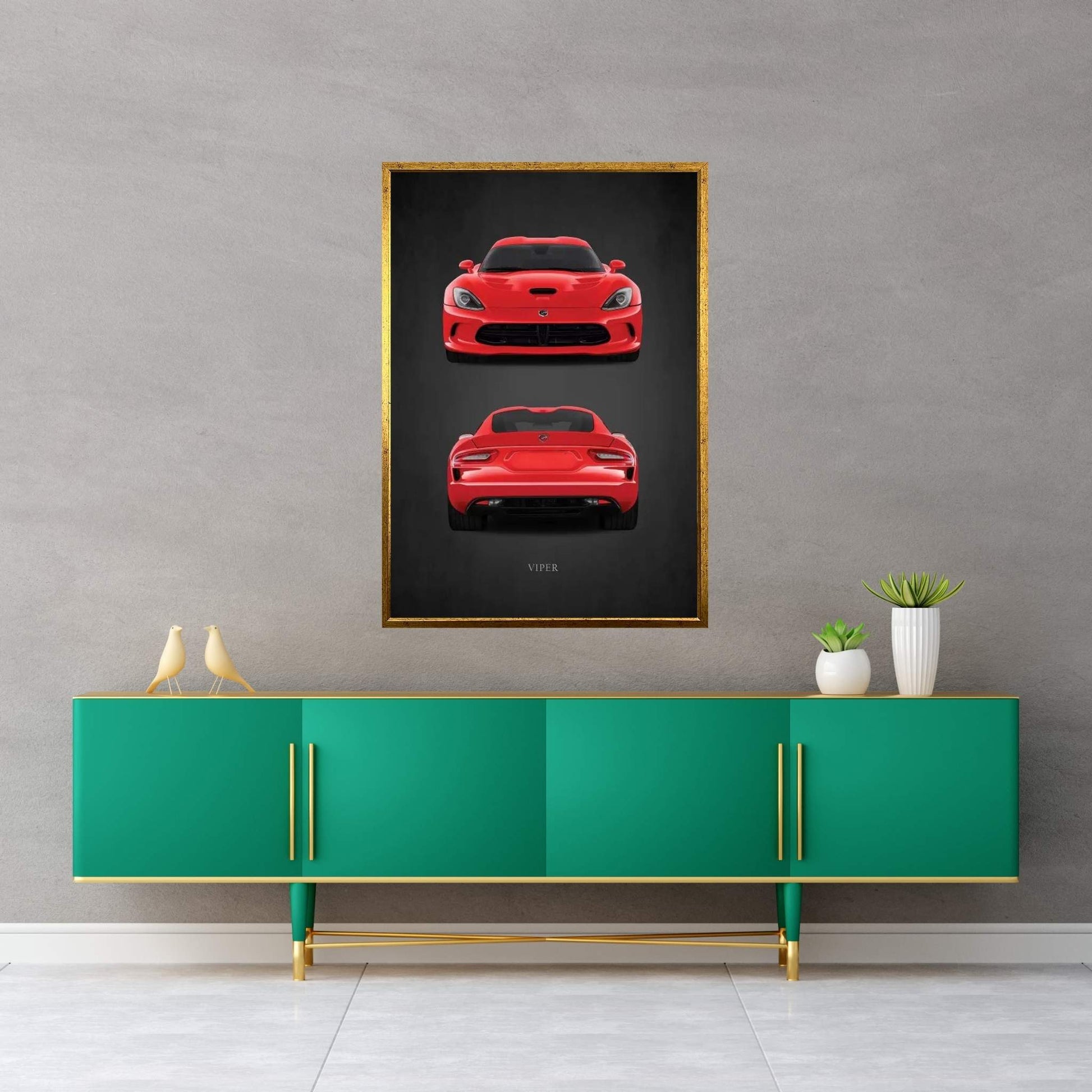 Dodge Viper Red Canvas Wall Art - Y Canvas