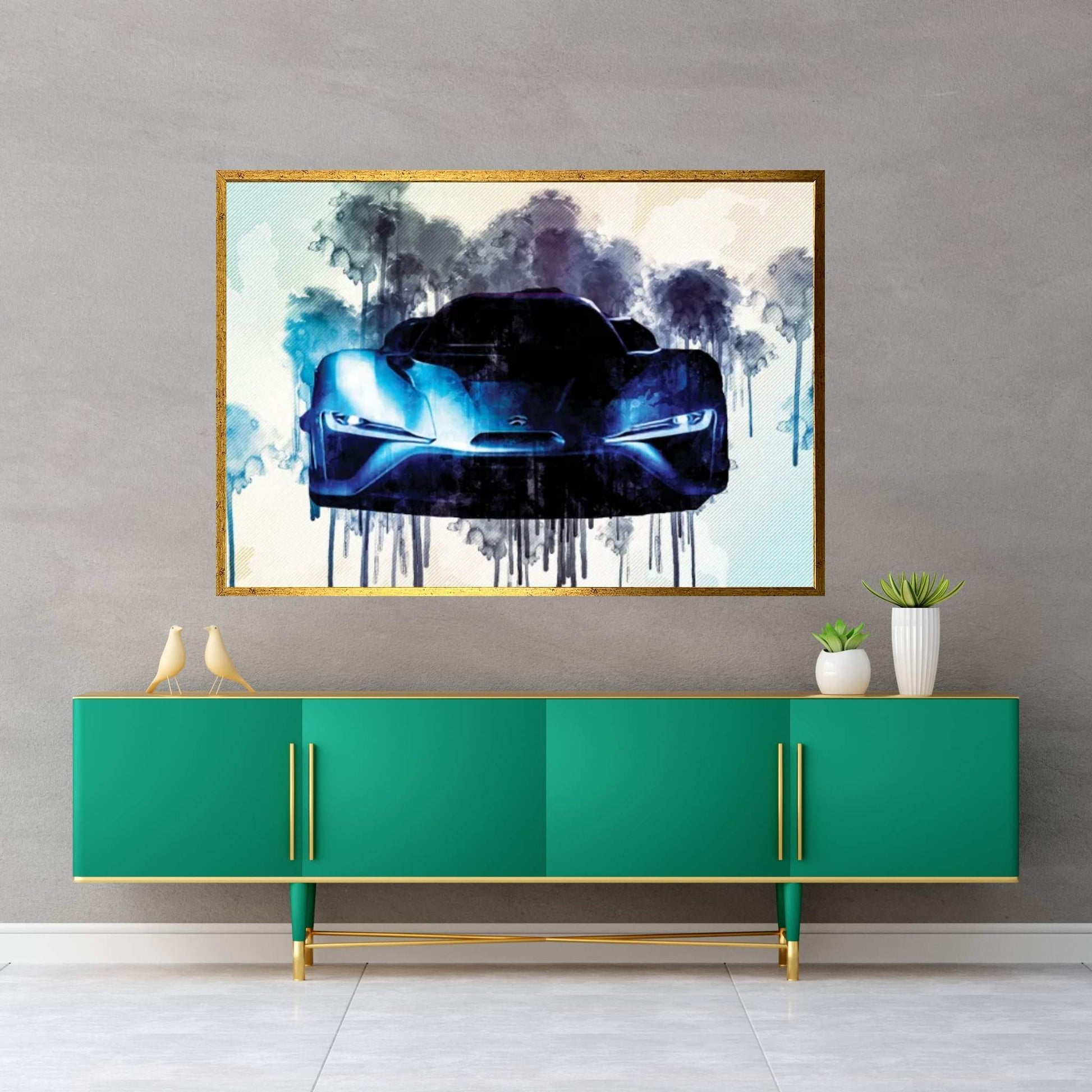 Nio Ep9 2019 Front View Exterior Hypercar Luxury Canvas Wall Art - Y Canvas