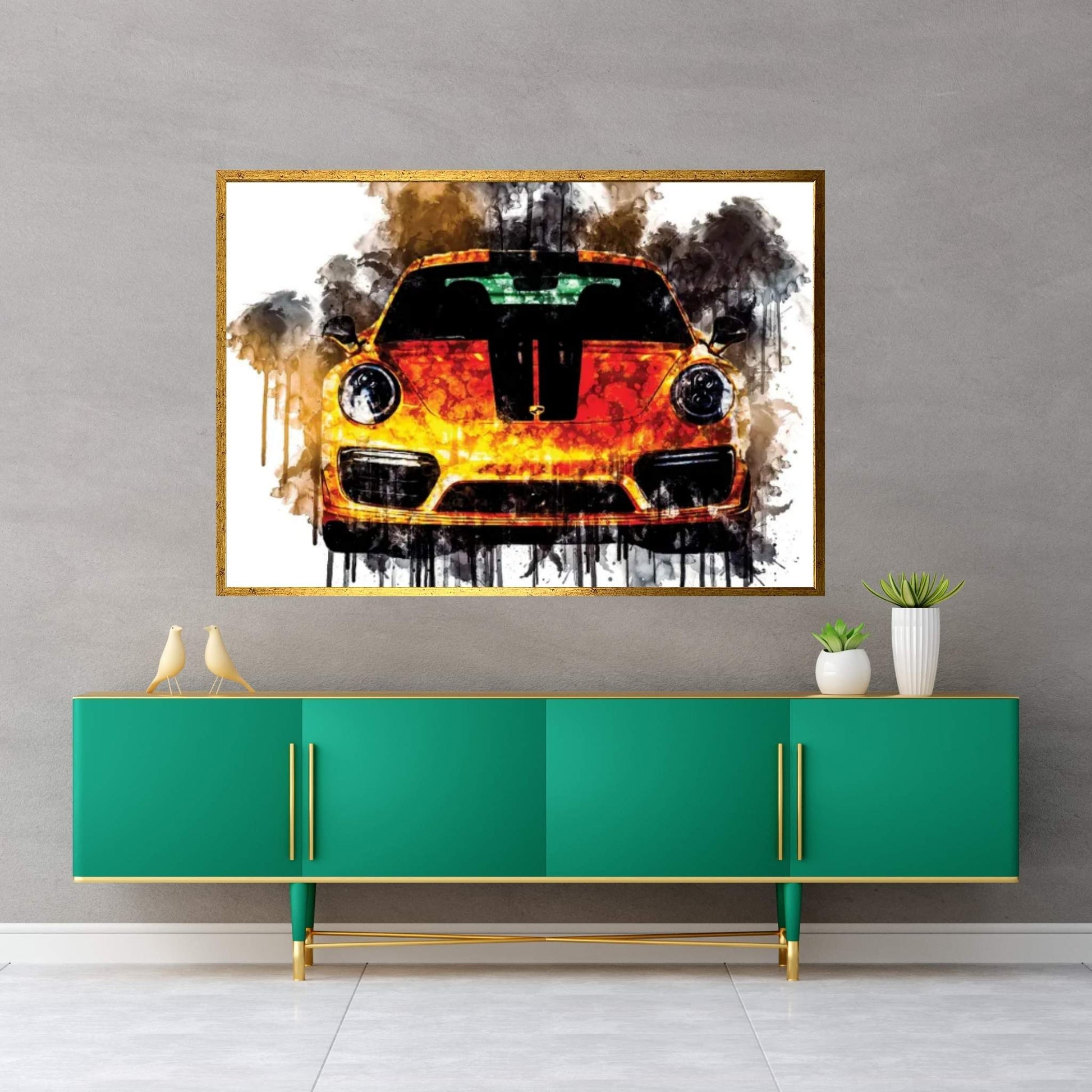 Car 2018 Porsche 911 Turbo S Exclusive Series Canvas Wall Art - Y Canvas