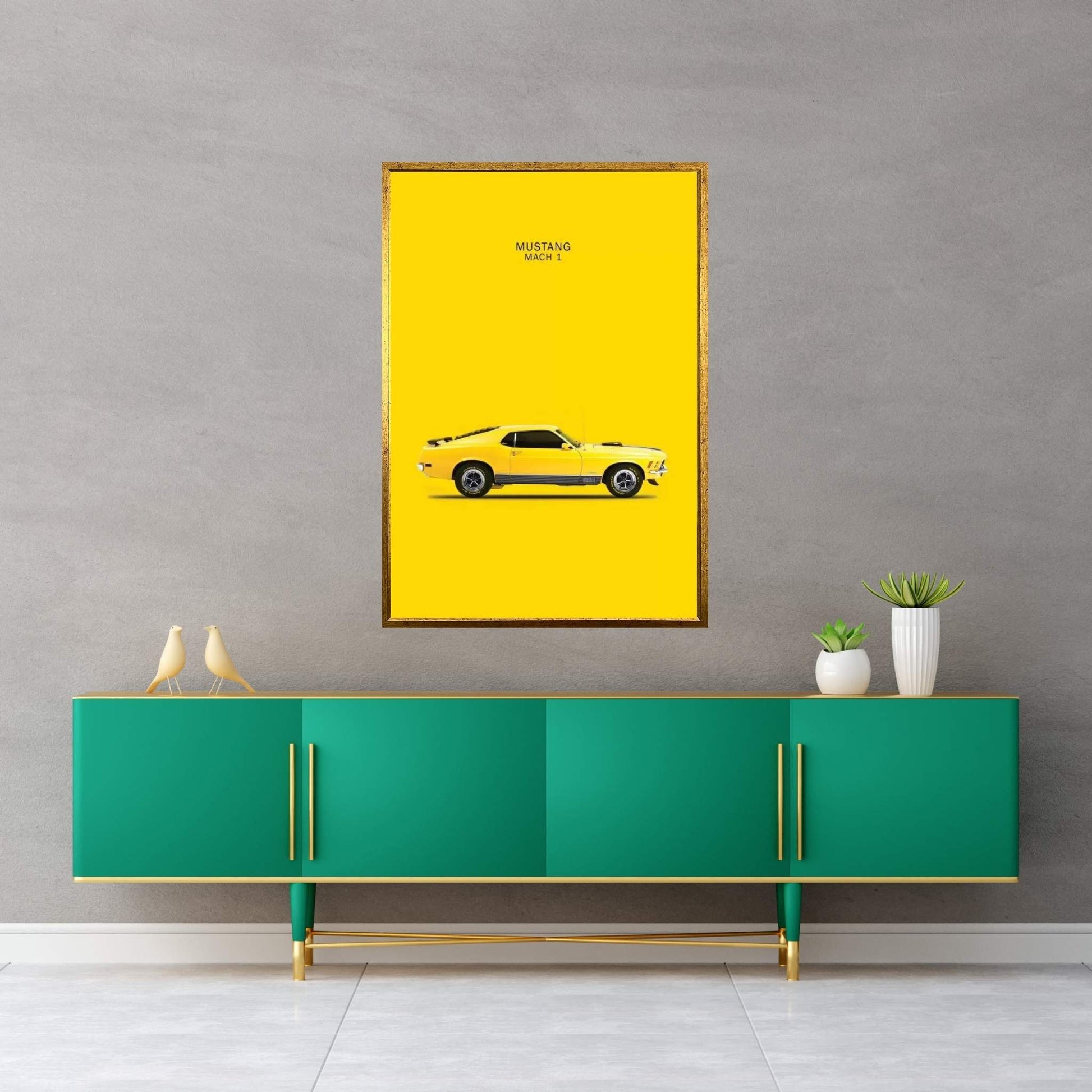 1970 Ford Mustang Mach 1 Canvas Wall Art - Y Canvas