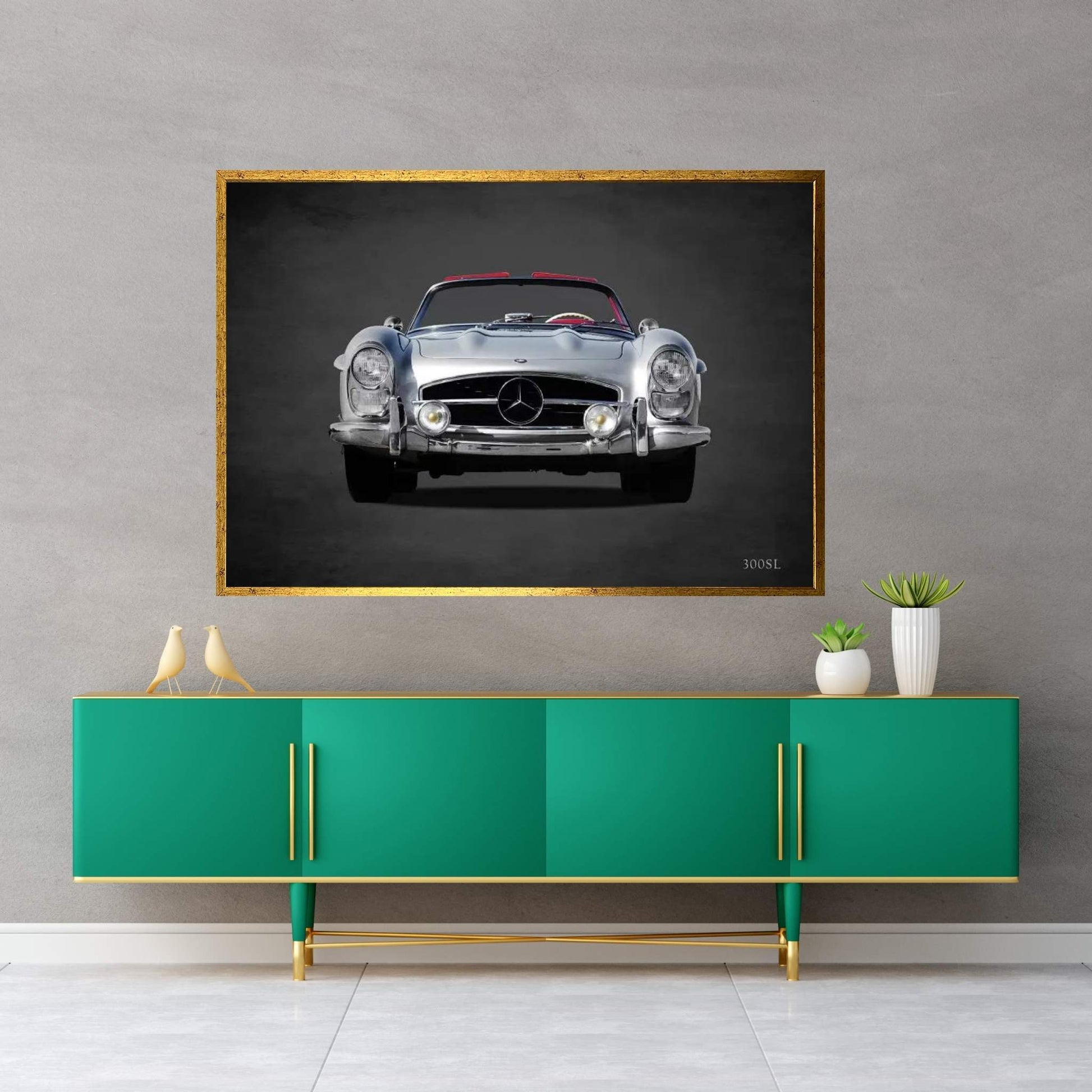 1958 Mercedes Benz 300SL Canvas Wall Art - Y Canvas