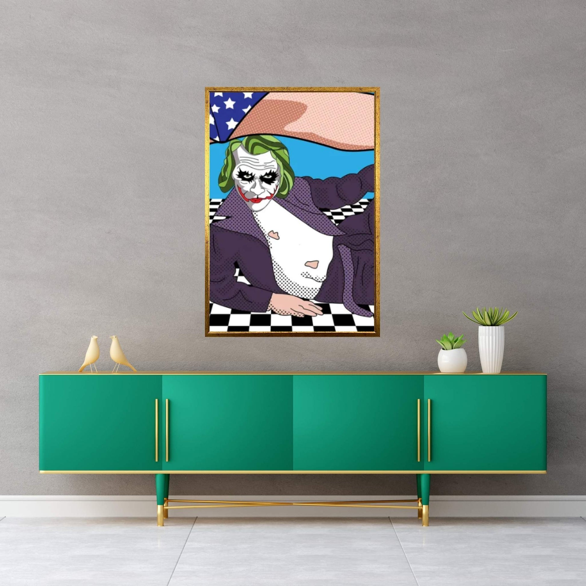 Joker Bod Canvas Wall Art - Y Canvas