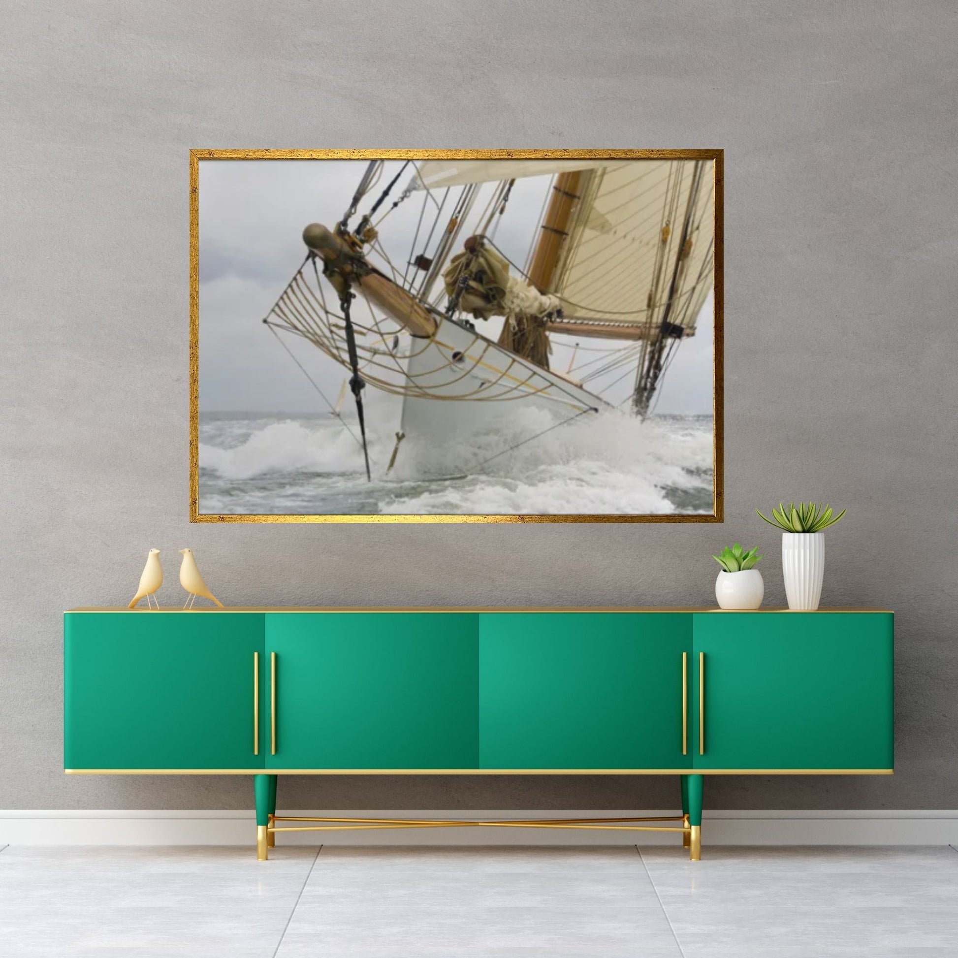 Sailing Boat Canvas, Sea Wall Decor, Sea Landscape - Y Canvas