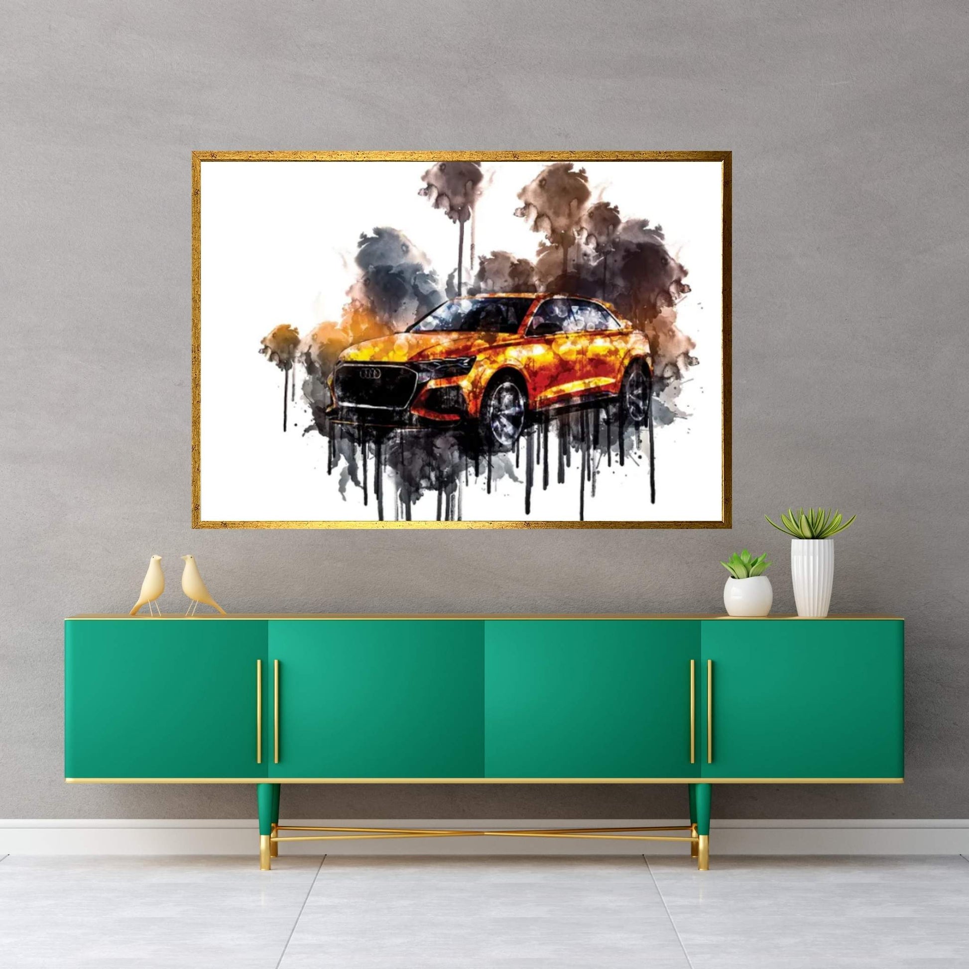 Car 2017 Audi Q8 Sport Concept I Canvas Wall Art - Y Canvas