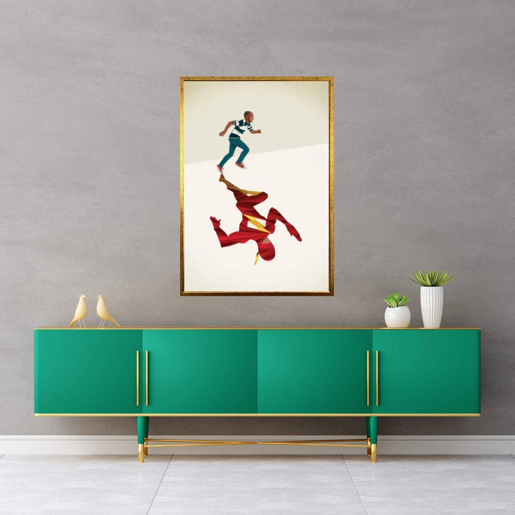 Scarlet Speedster Canvas Wall Art - Y Canvas