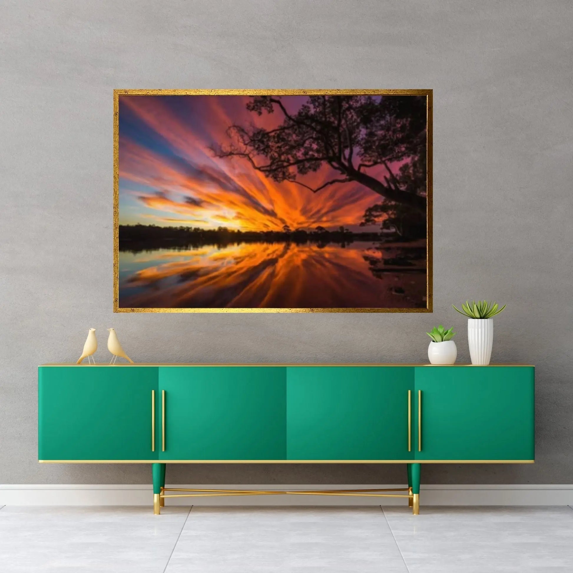 Sunset on the Beach Print on Canvas, Canvas Wall Set - Y Canvas