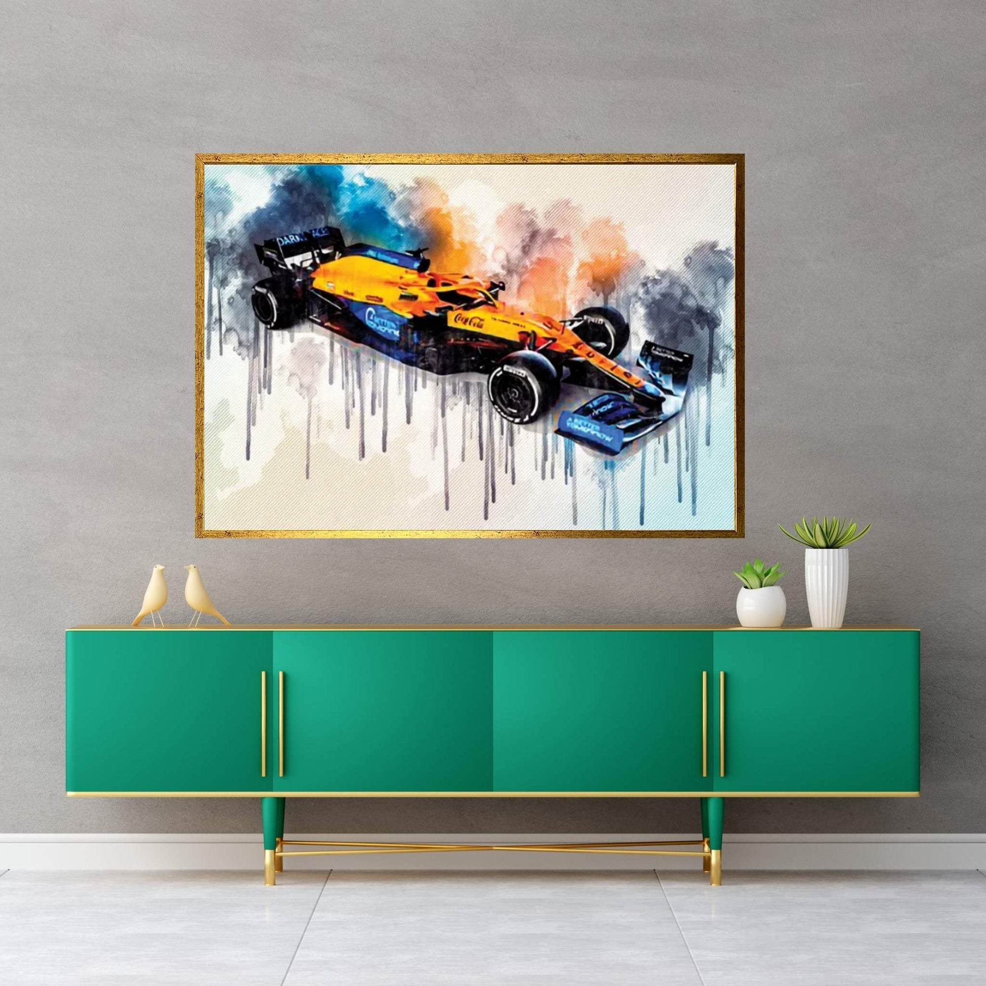 2021 Mclaren MCL35M Exterior Front View Canvas Wall Art - Y Canvas