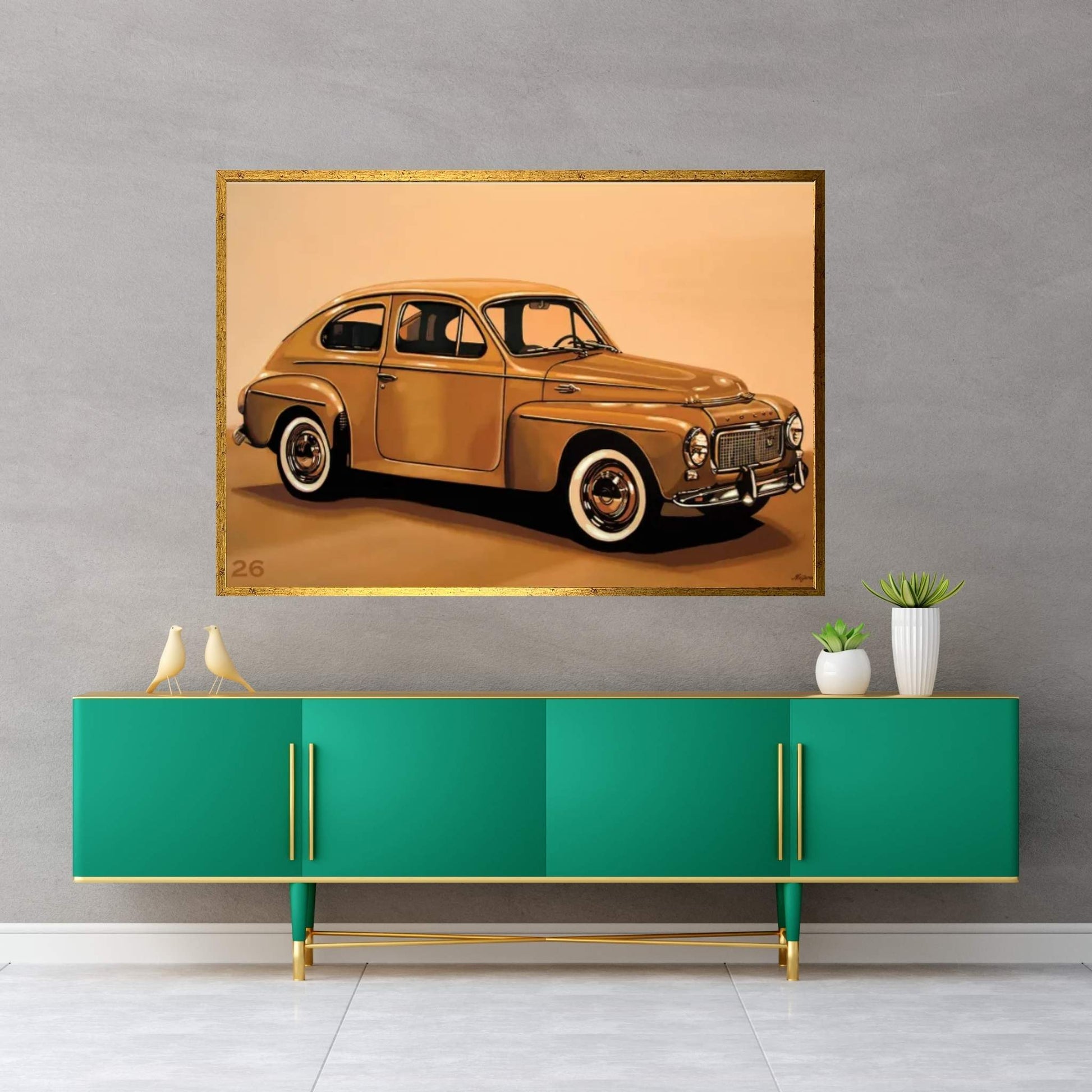 Volvo PV 544 1958 Canvas Wall Art - Y Canvas