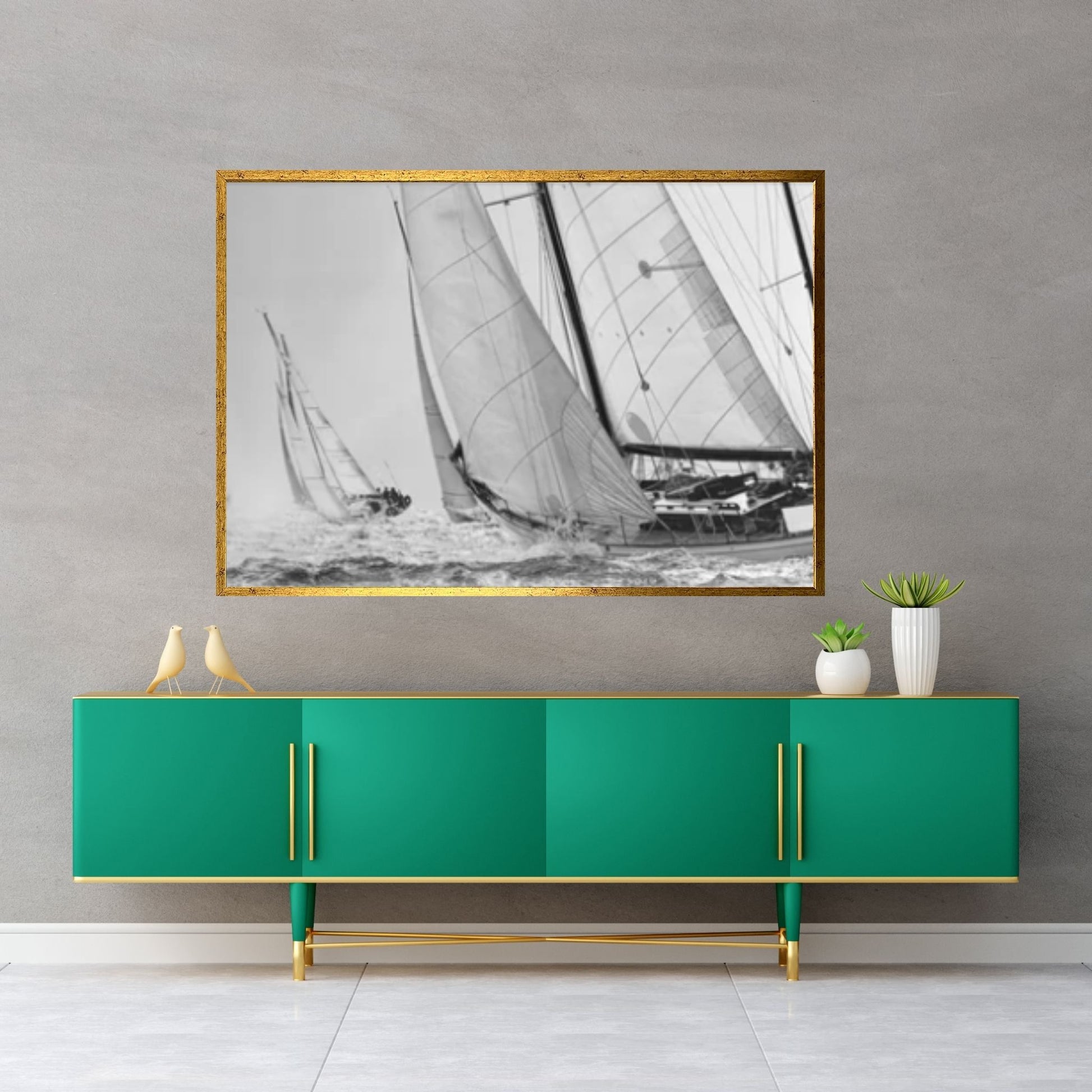 Seascape Wall Art Decor, Ship Ocean Painting, Ship Oil Painting, Ocean Decor, Sailing Ship Canvas Art - Y Canvas