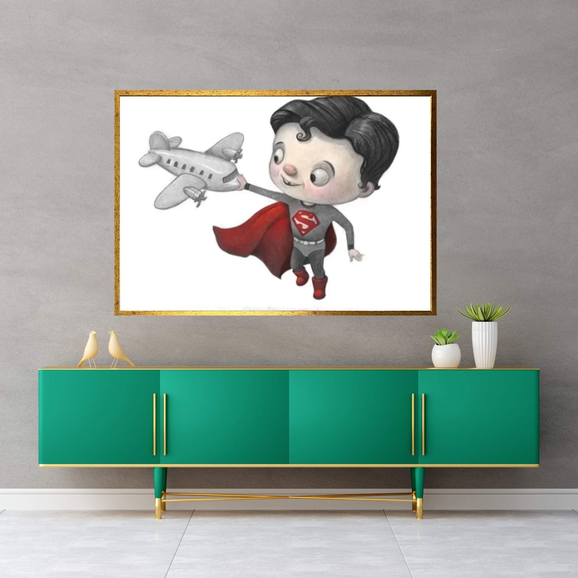 Baby Superman Canvas Wall Art - Y Canvas