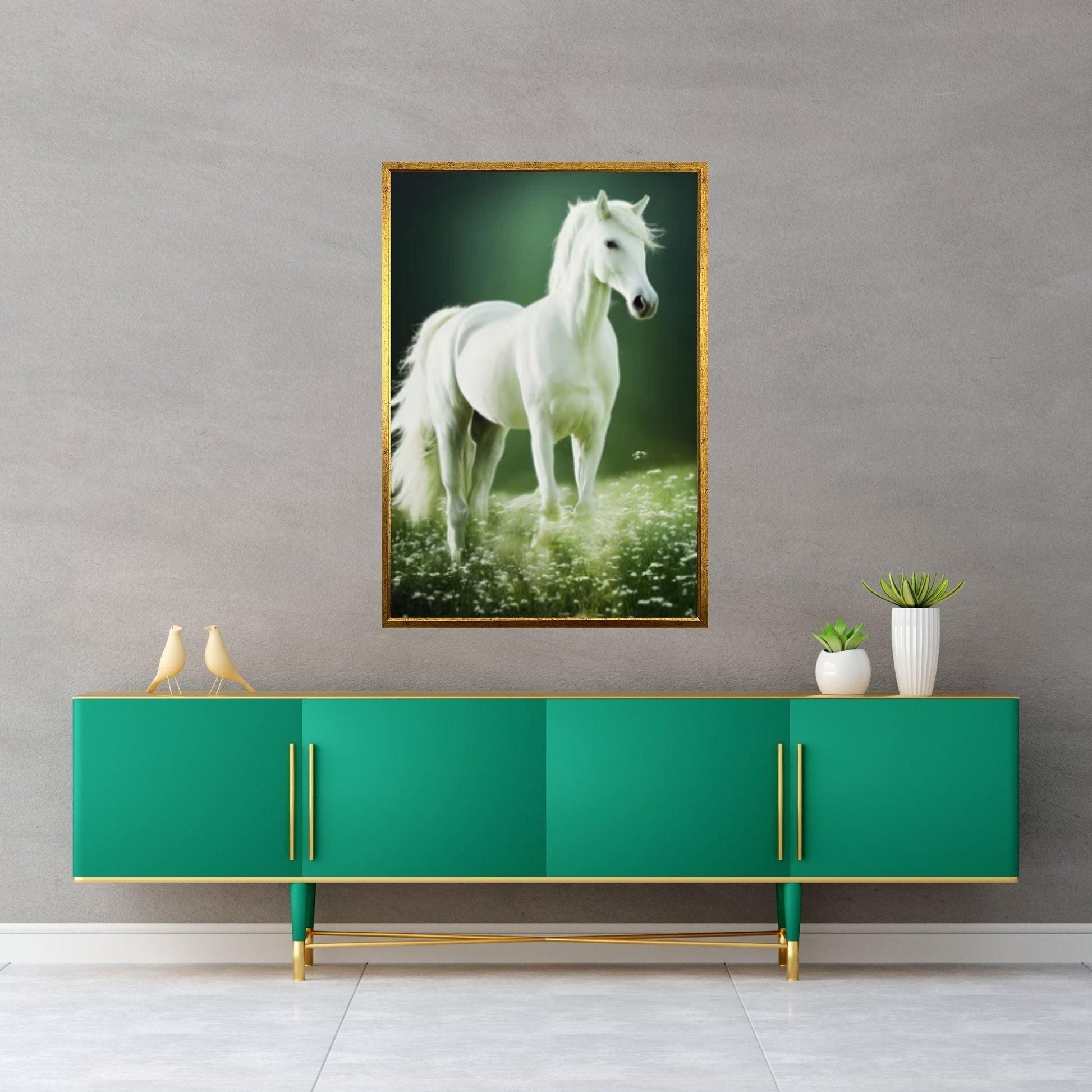 Horse Painting Large Canvas Art, Horse Decor Horse Oil Painting Poster Wall Art - Y Canvas