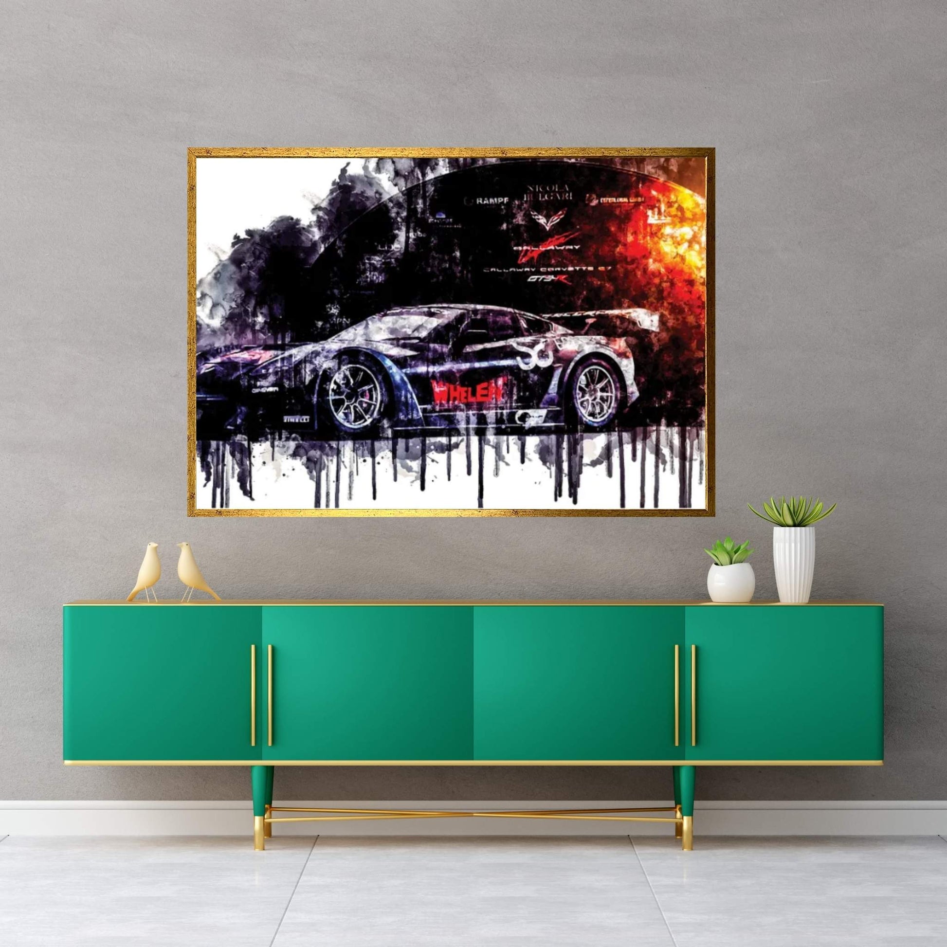 2017 Callaway Corvette C7 GT3 R Vehicle LI Canvas Wall Art - Y Canvas