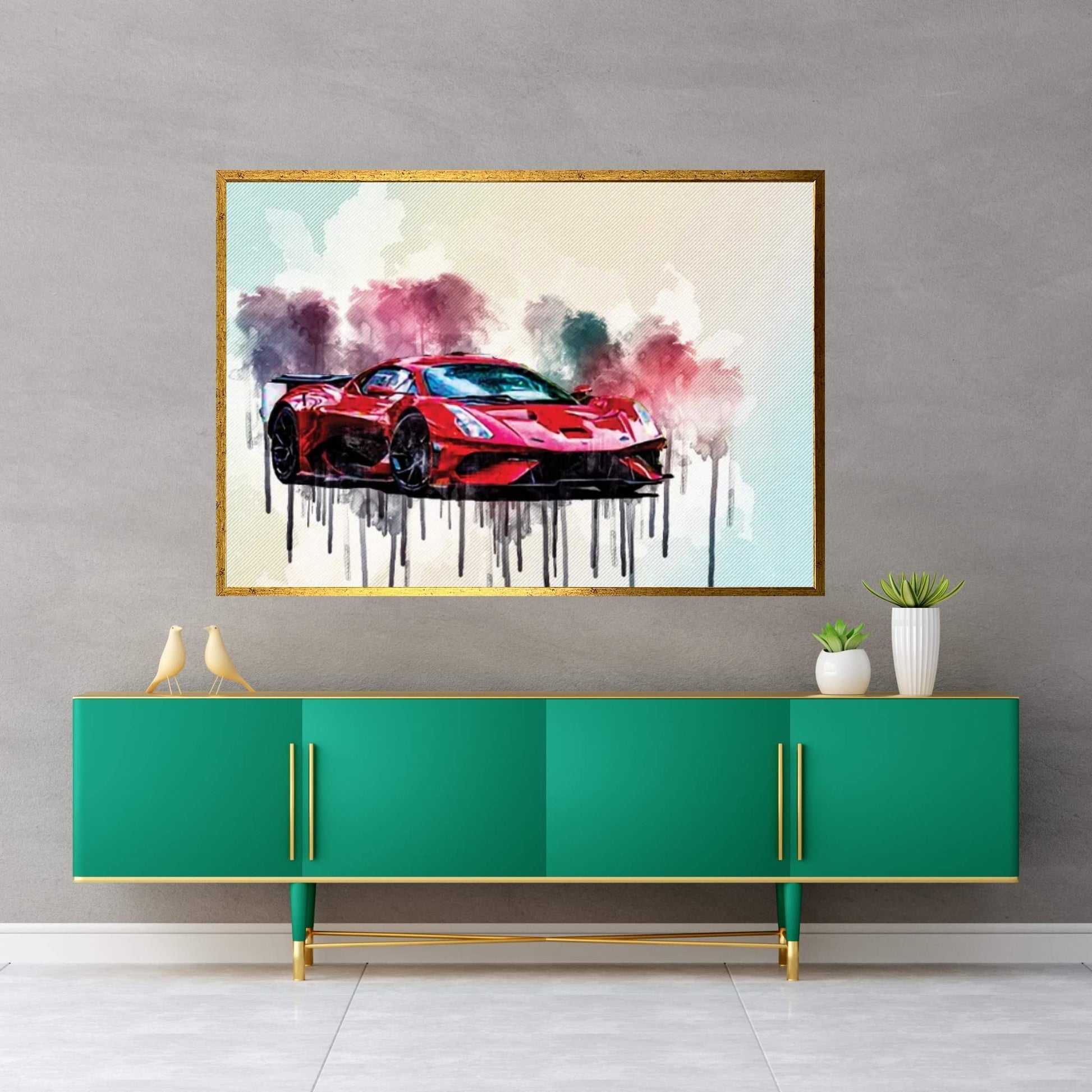 Brabham Bt62 2021 Red Hypercar Front View Canvas Wall Art - Y Canvas