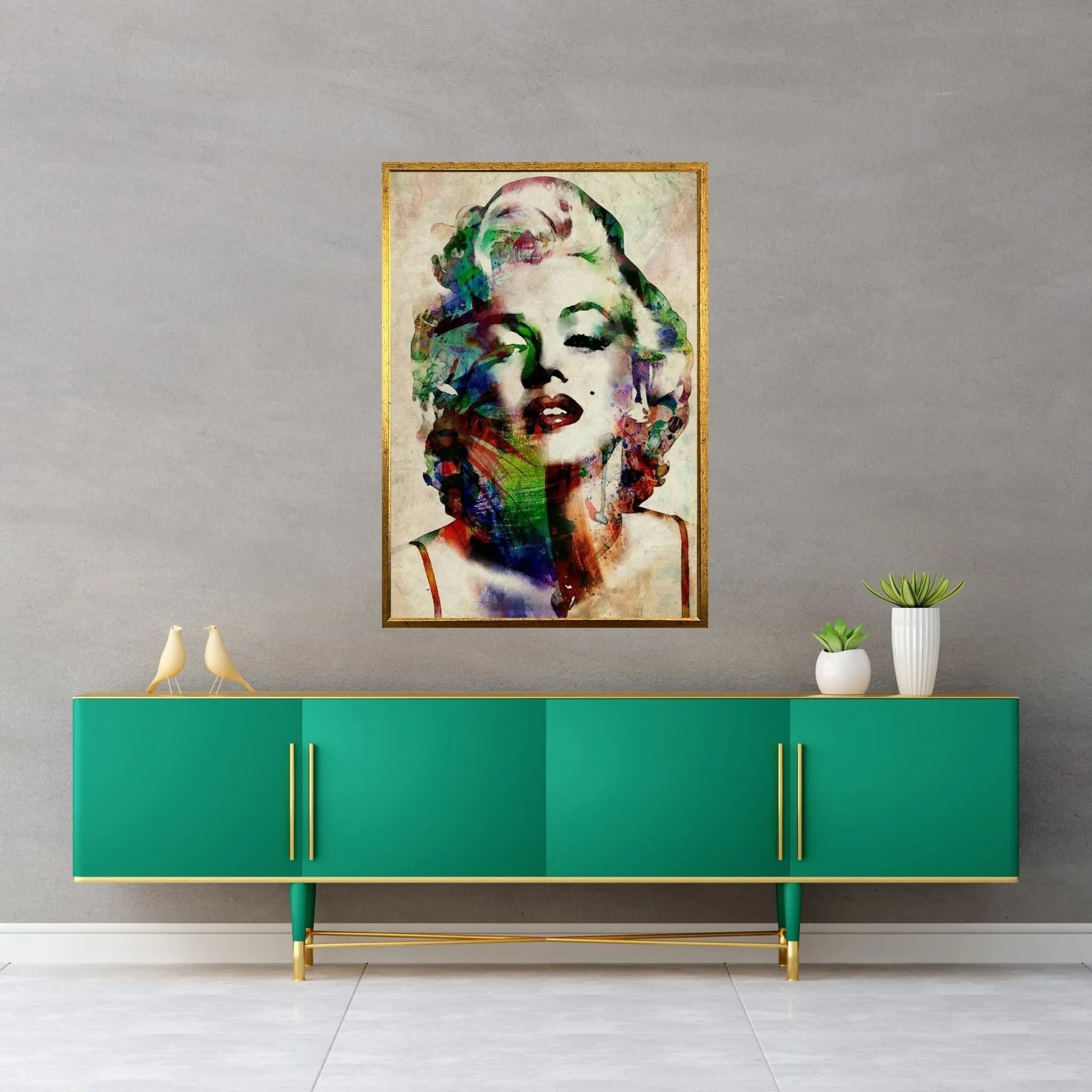 Watercolor Marilyn Monroe Canvas Wall Art - Y Canvas