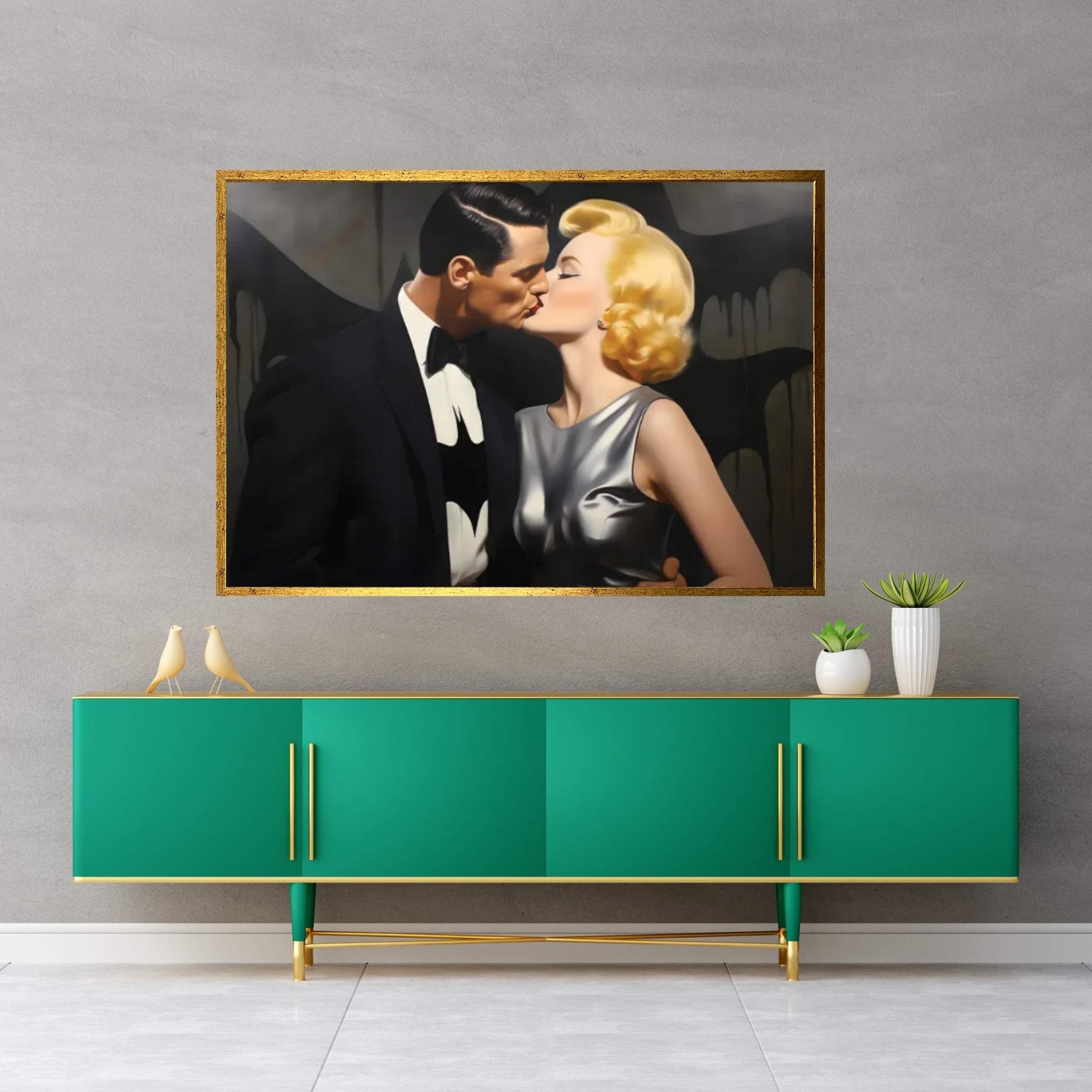 Marilyn And Batman Canvas Wall Art - Y Canvas