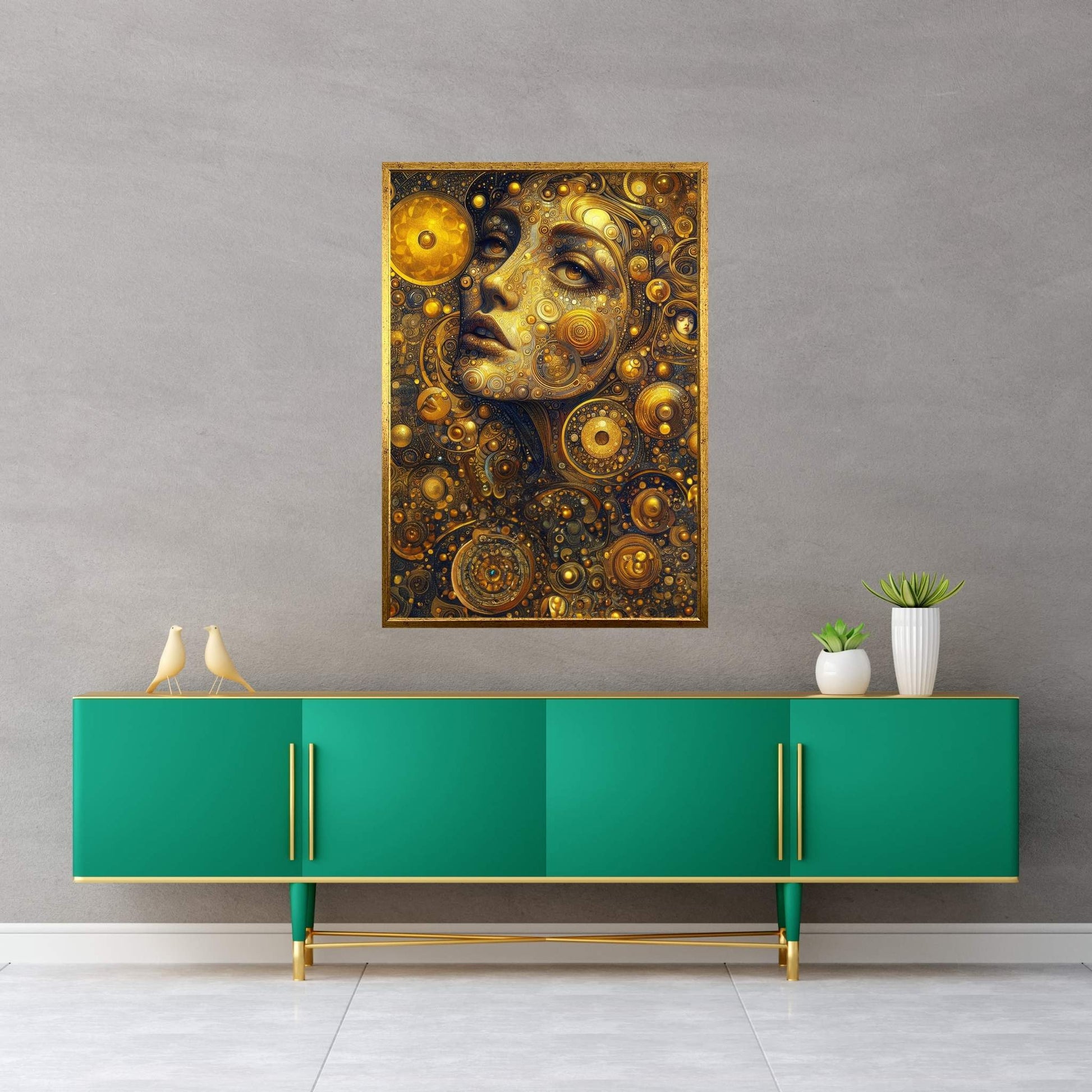 The Golden Tears Gustav Klimt Modern Abstract Reproduction Canvas Wall Art - Y Canvas