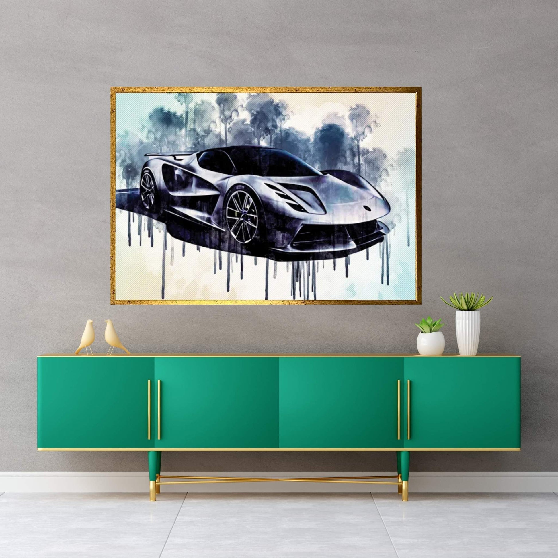 Lotus Evija 2020 Exterior Front View Electric Hypercar Canvas Wall Art - Y Canvas