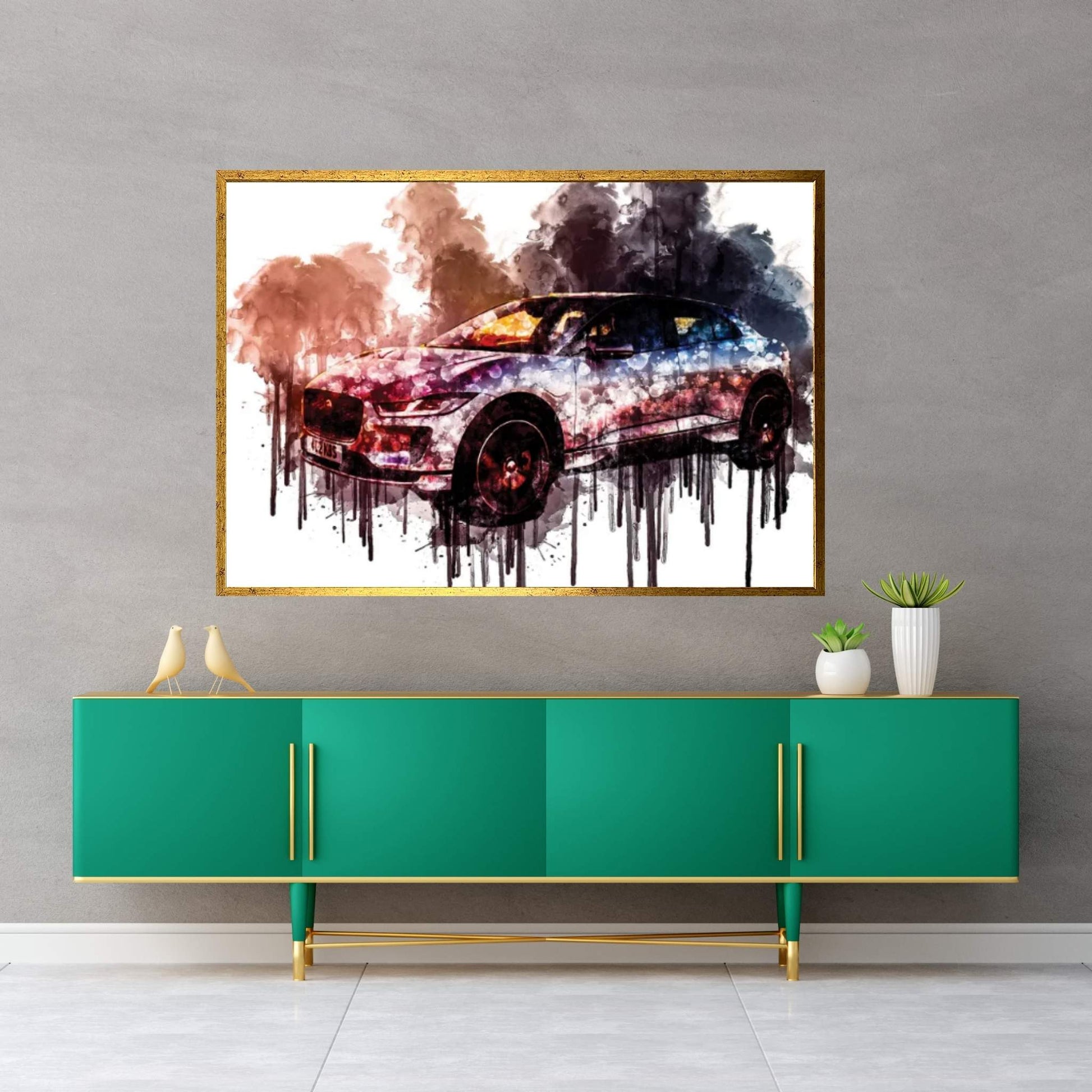 Car 2018 Jaguar I-Pace EV400 AWD S Canvas Wall Art - Y Canvas