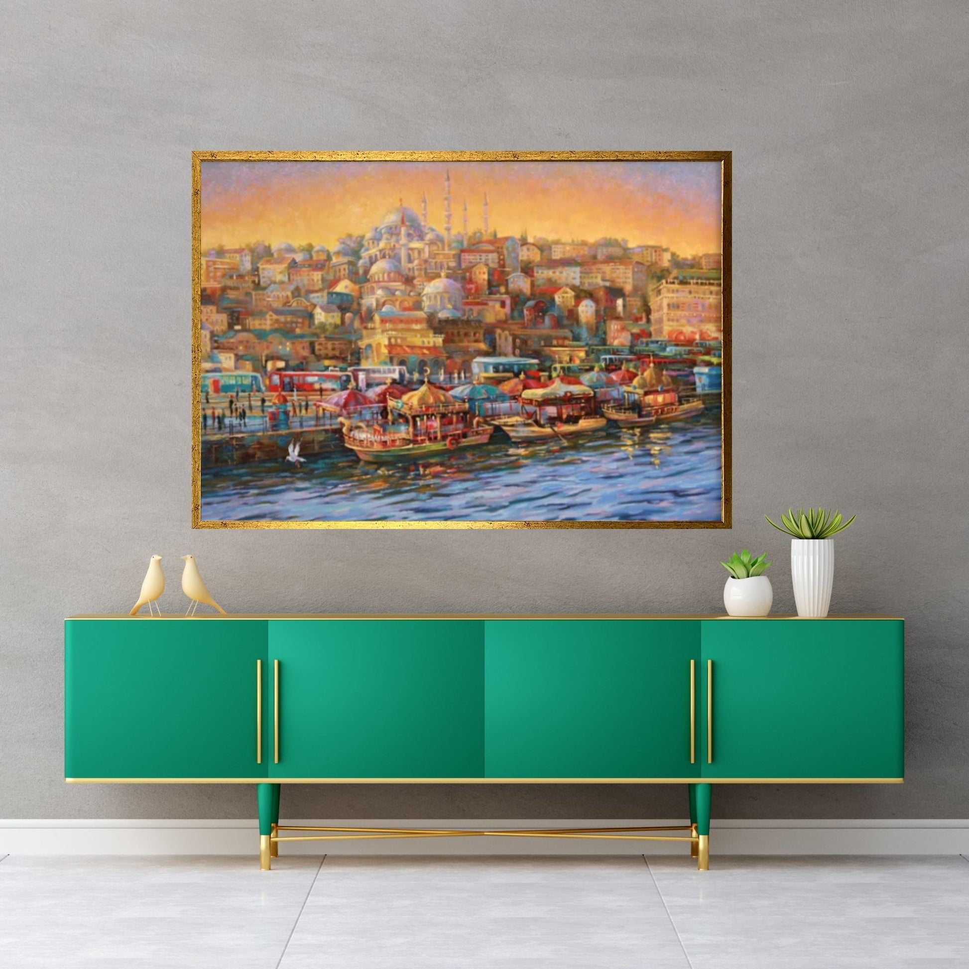 Istanbul, Constantinople Painting Print on Canvas Wall Art - Y Canvas