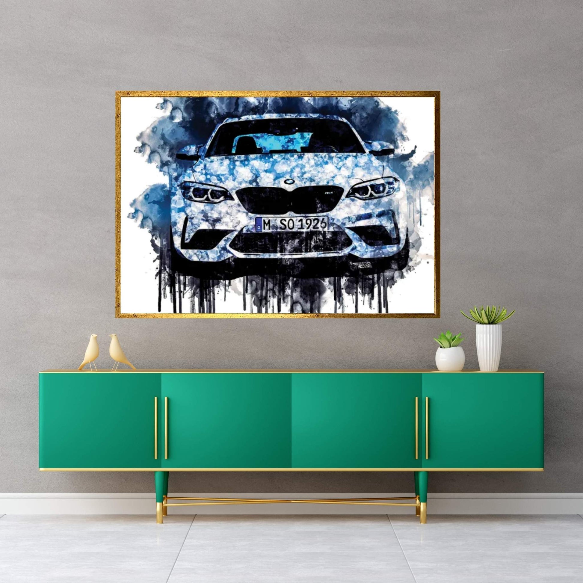 2018 BMW M2 Competition Canvas Wall Art - Y Canvas