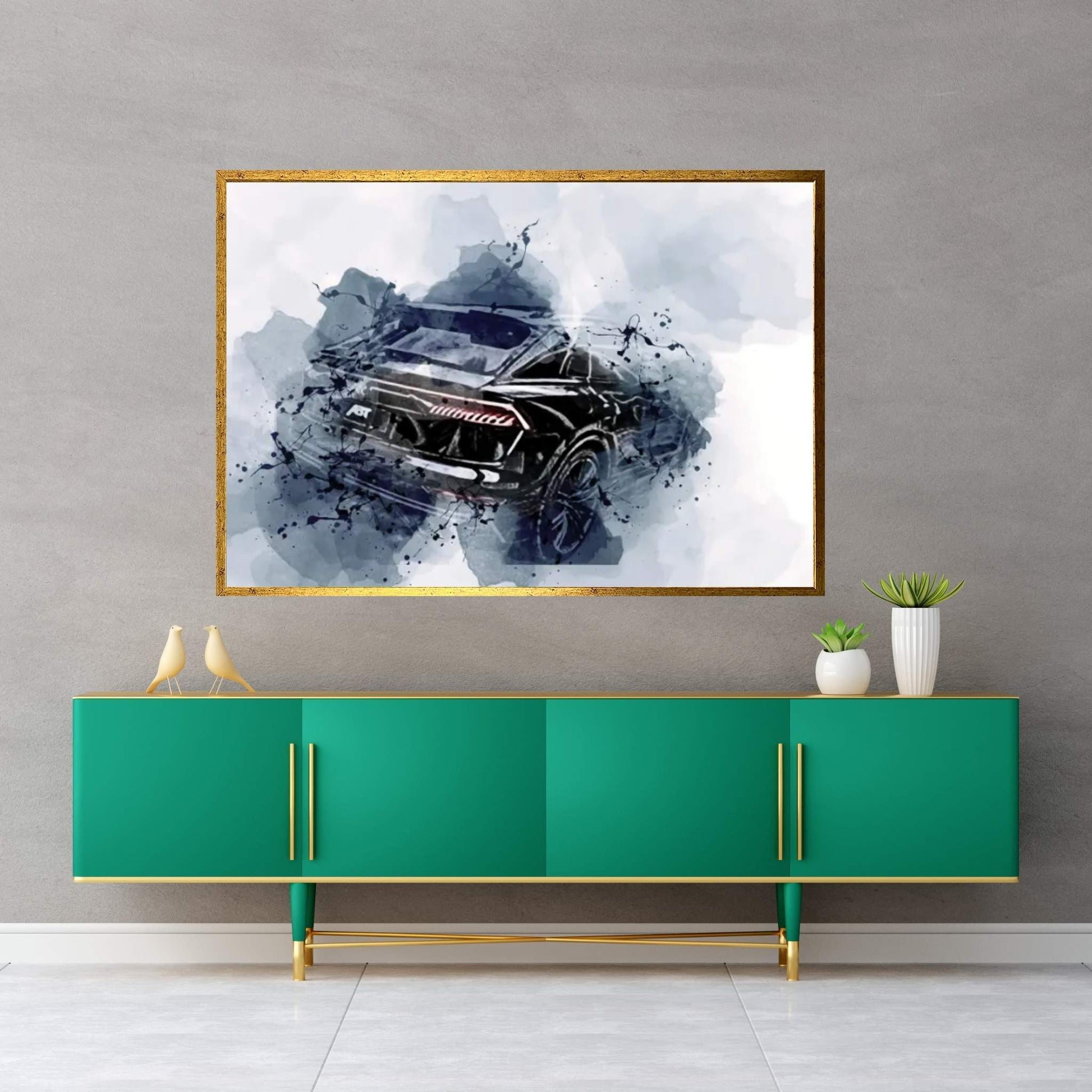 2022 Audi Sq8 Abt Luxury Suv Black Canvas Wall Art - Y Canvas