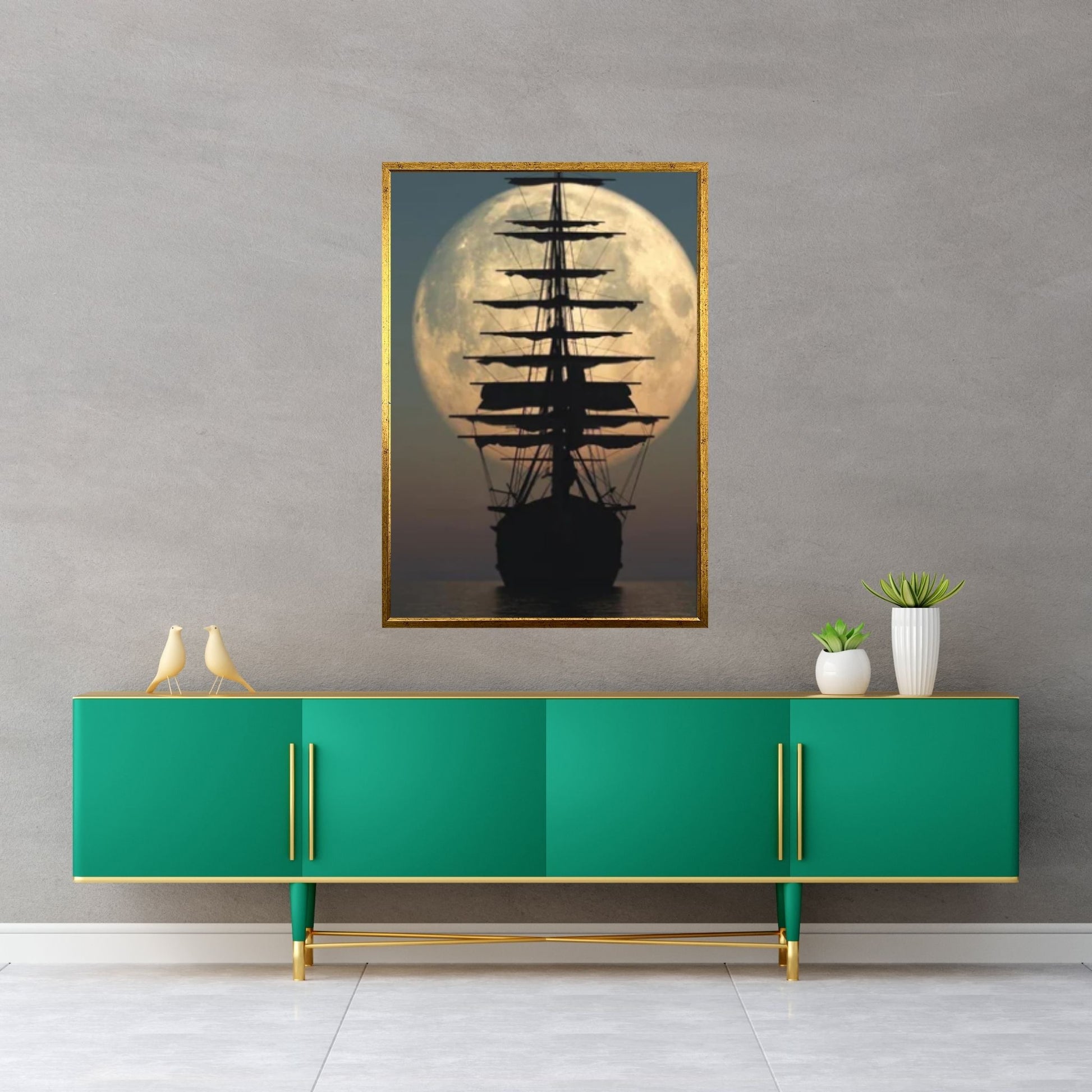 Sailing Boat Canvas, Sea Wall Decor, Sea Landscape, Living Room Wall Art - Y Canvas