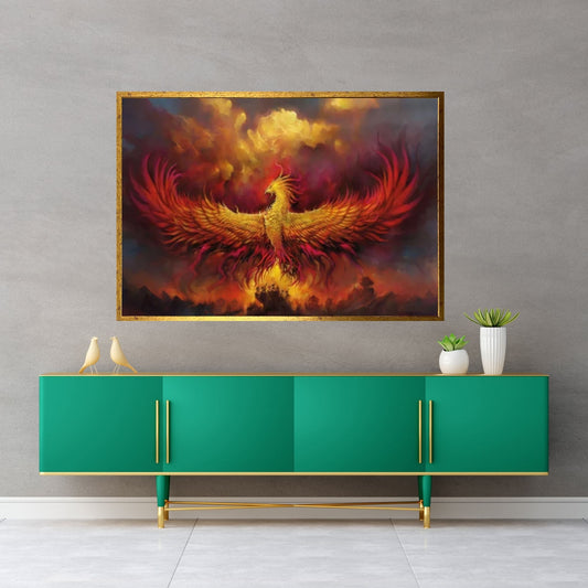 Phoenix Rebirth Canvas, Canvas Wall Art Print Poster - Y Canvas