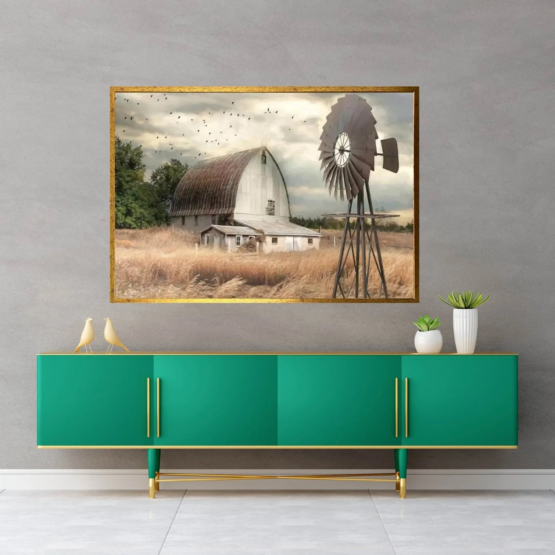 Henderson Bay Farm Canvas Wall Art - Y Canvas