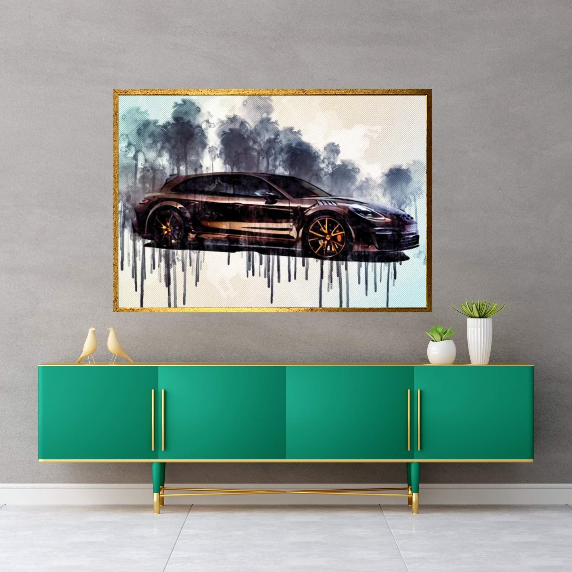 2018 Porsche Panamera Sport Turismo Canvas Wall Art - Y Canvas