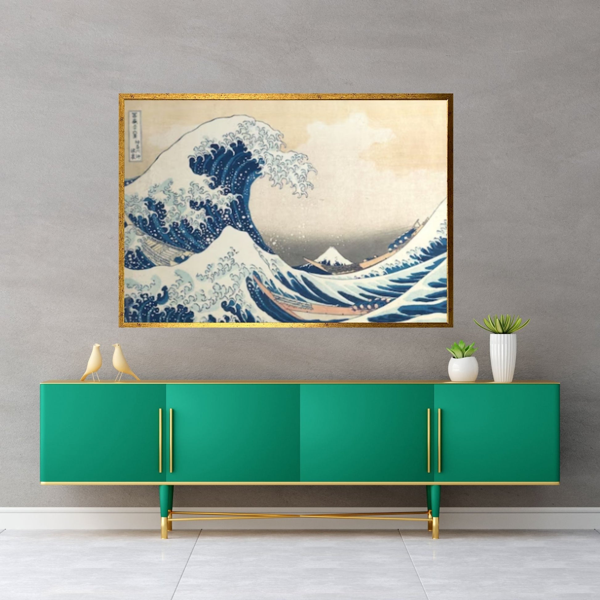 The Great Wave, Wall Tapestry, Off Kanagawa, Wave off Kanagawa, Hokusai Canvas Wall Art - Y Canvas